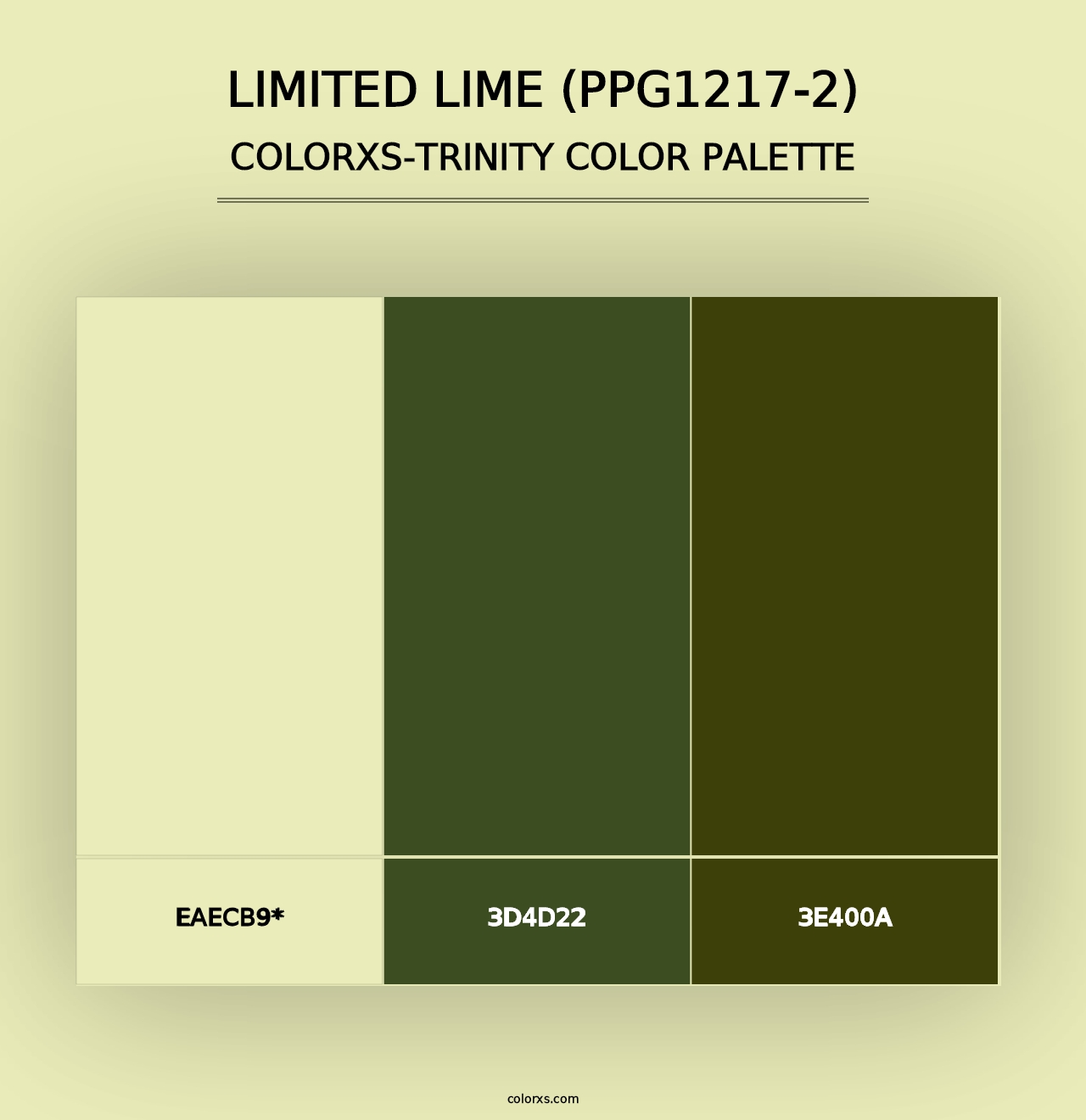 Limited Lime (PPG1217-2) - Colorxs Trinity Palette