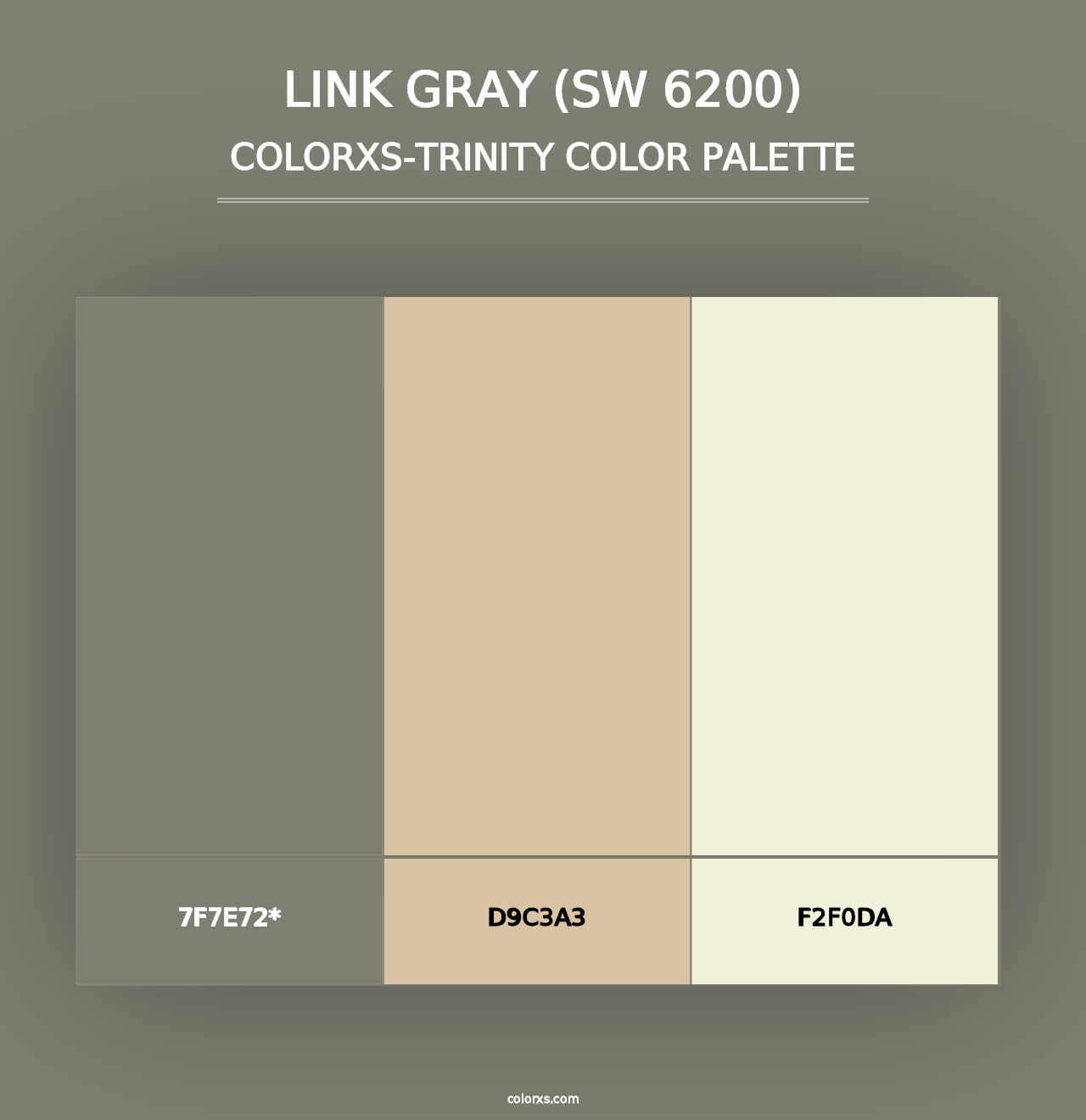 Link Gray (SW 6200) - Colorxs Trinity Palette