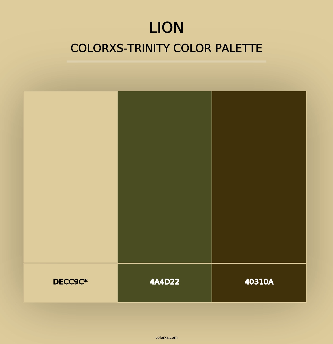 Lion - Colorxs Trinity Palette