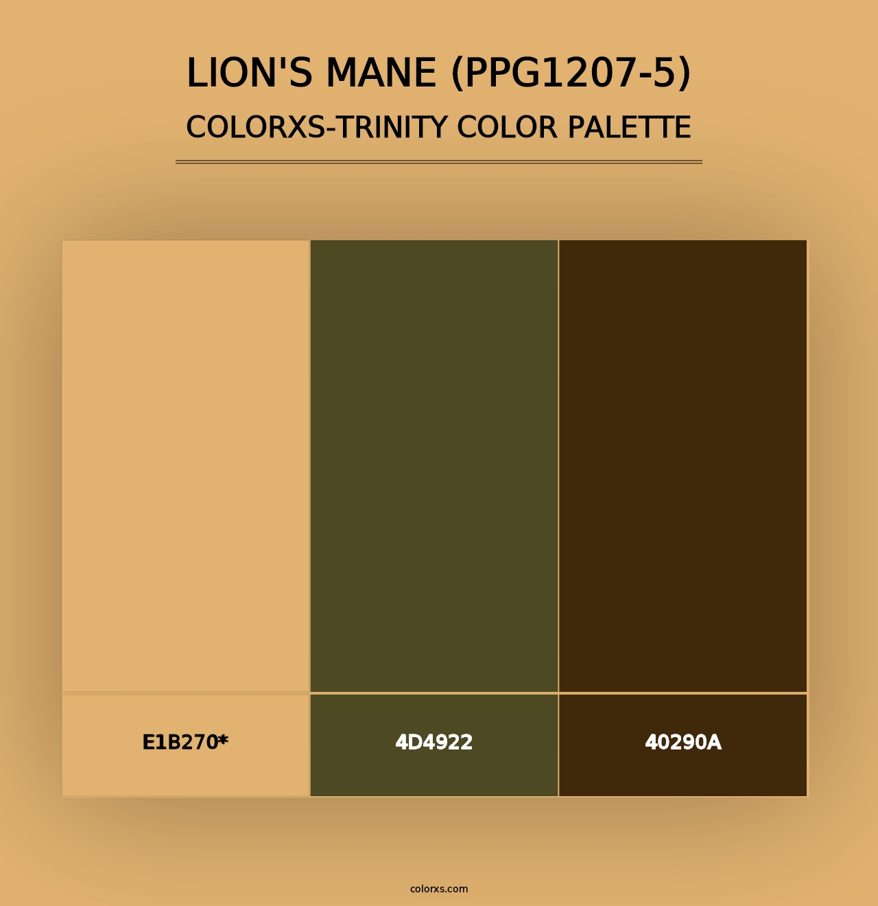 Lion's Mane (PPG1207-5) - Colorxs Trinity Palette