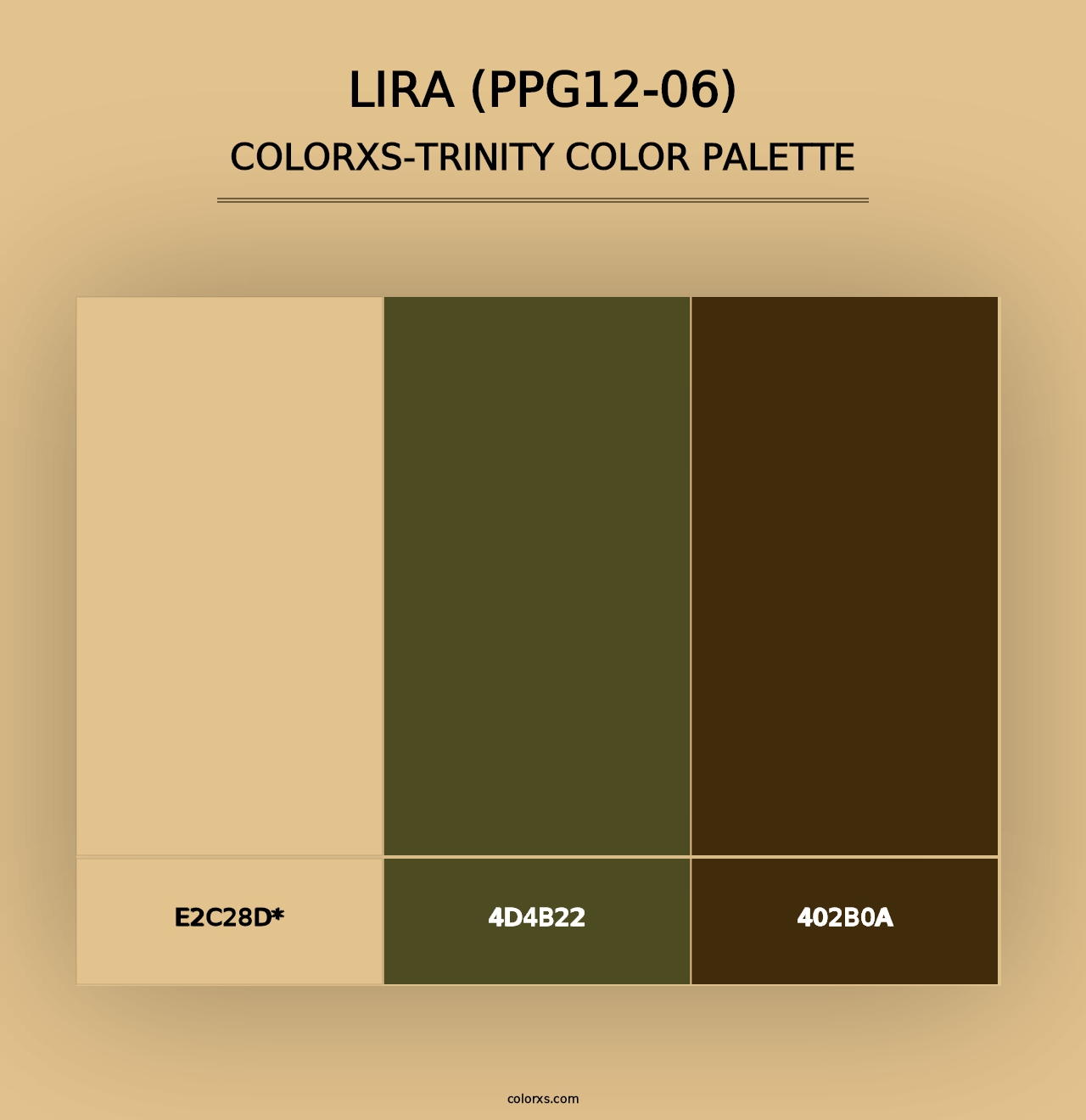 Lira (PPG12-06) - Colorxs Trinity Palette