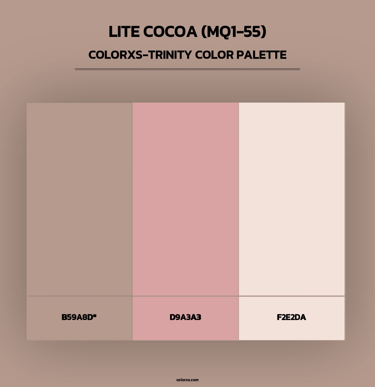 Lite Cocoa (MQ1-55) - Colorxs Trinity Palette