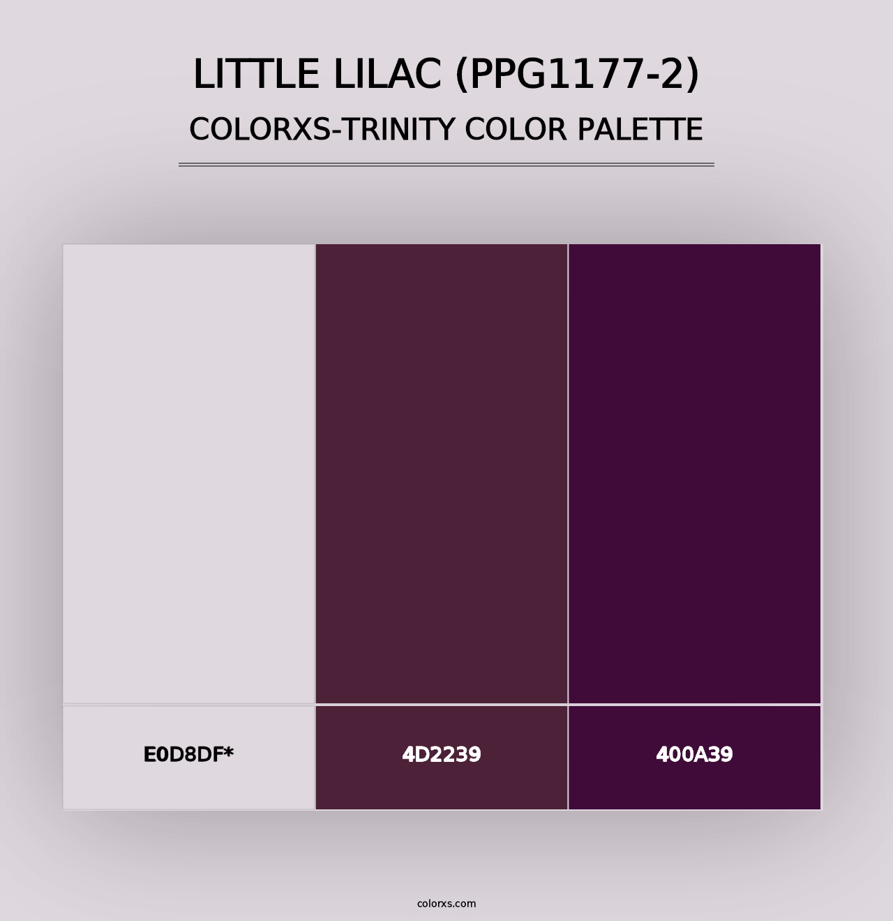 Little Lilac (PPG1177-2) - Colorxs Trinity Palette