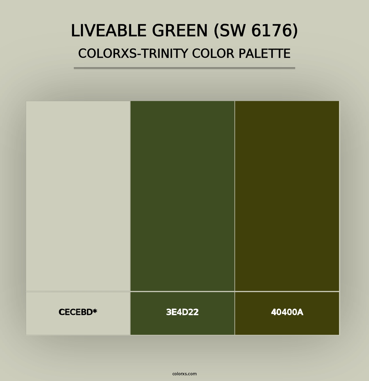 Liveable Green (SW 6176) - Colorxs Trinity Palette