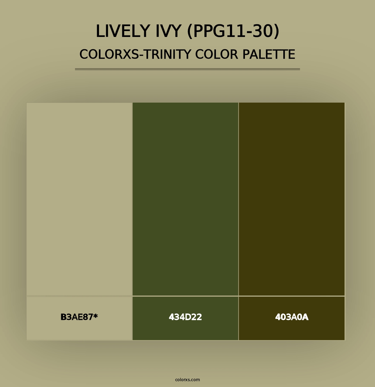 Lively Ivy (PPG11-30) - Colorxs Trinity Palette