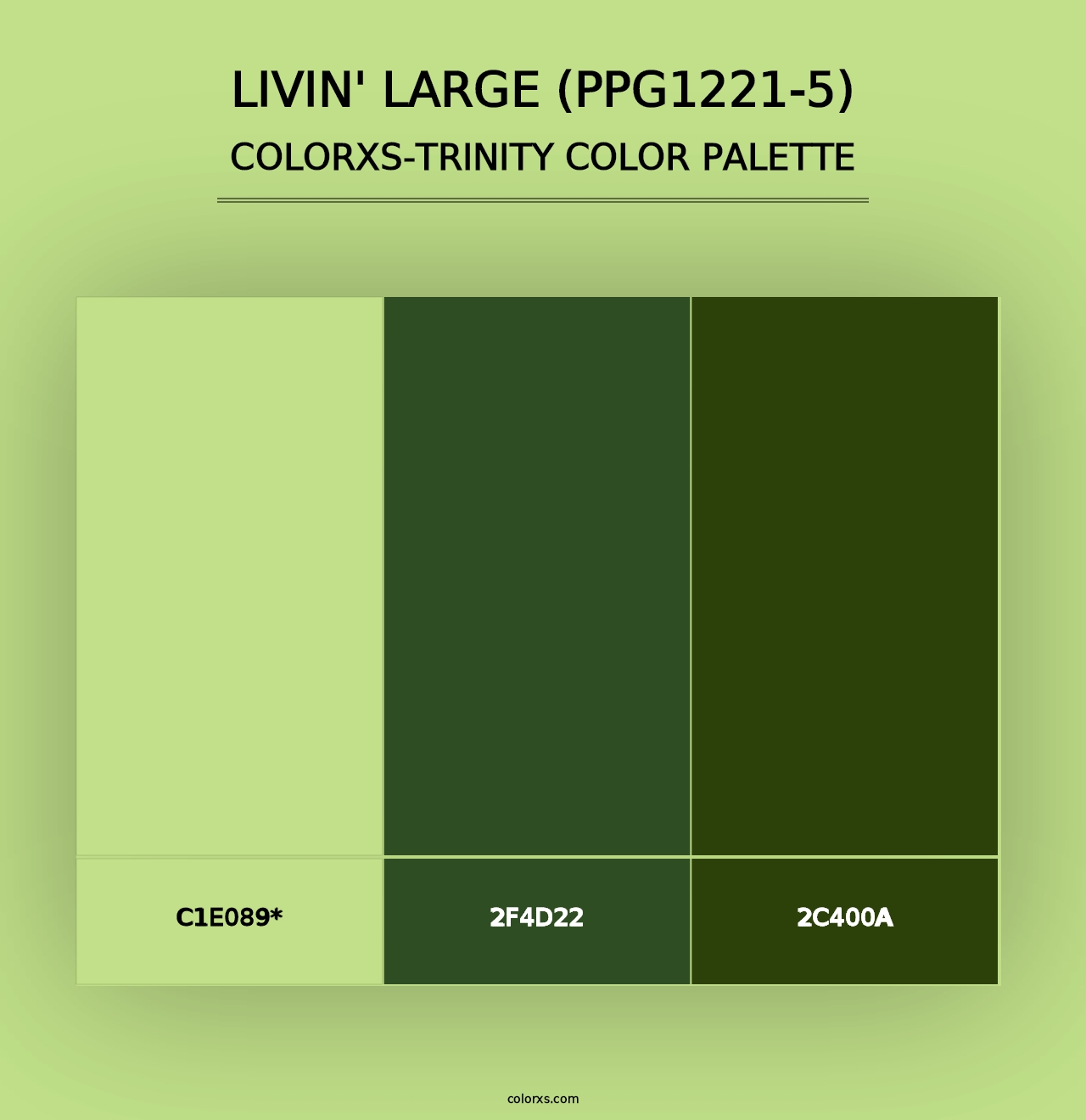 Livin' Large (PPG1221-5) - Colorxs Trinity Palette