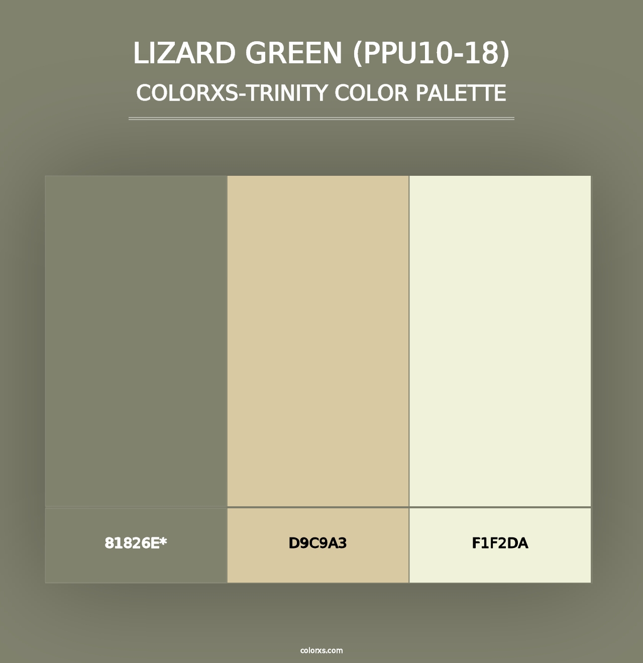 Lizard Green (PPU10-18) - Colorxs Trinity Palette