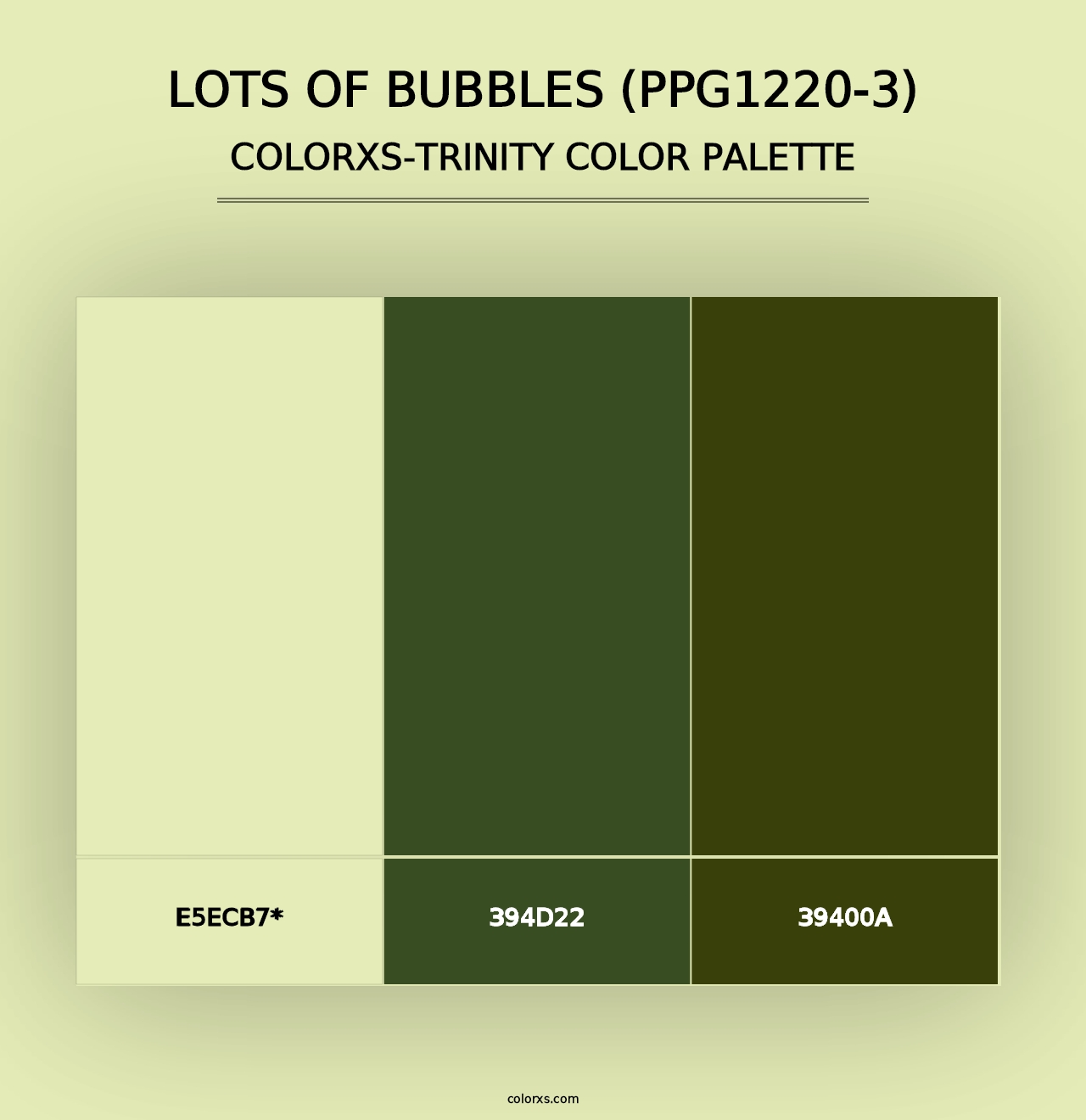 Lots Of Bubbles (PPG1220-3) - Colorxs Trinity Palette