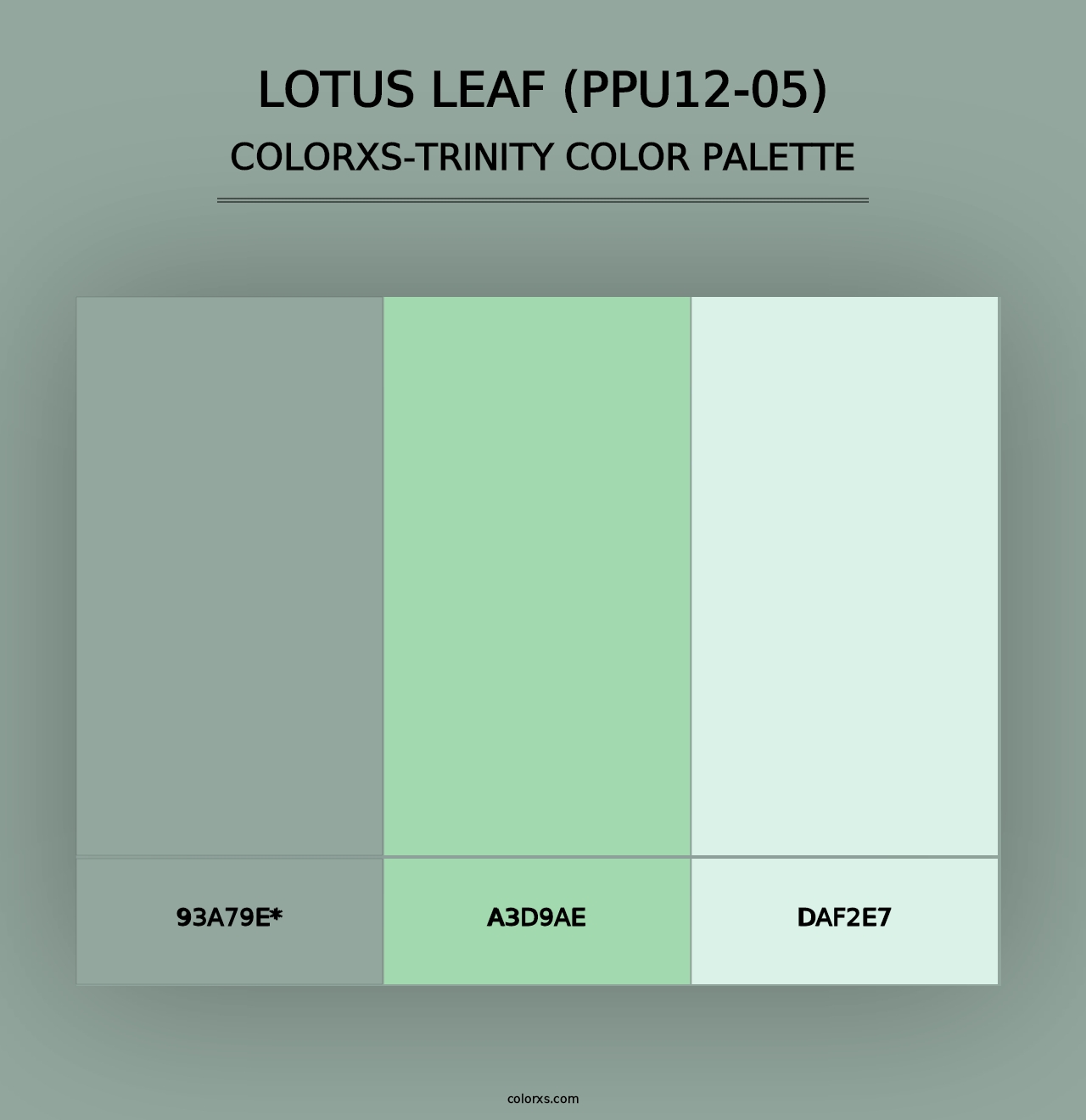 Lotus Leaf (PPU12-05) - Colorxs Trinity Palette