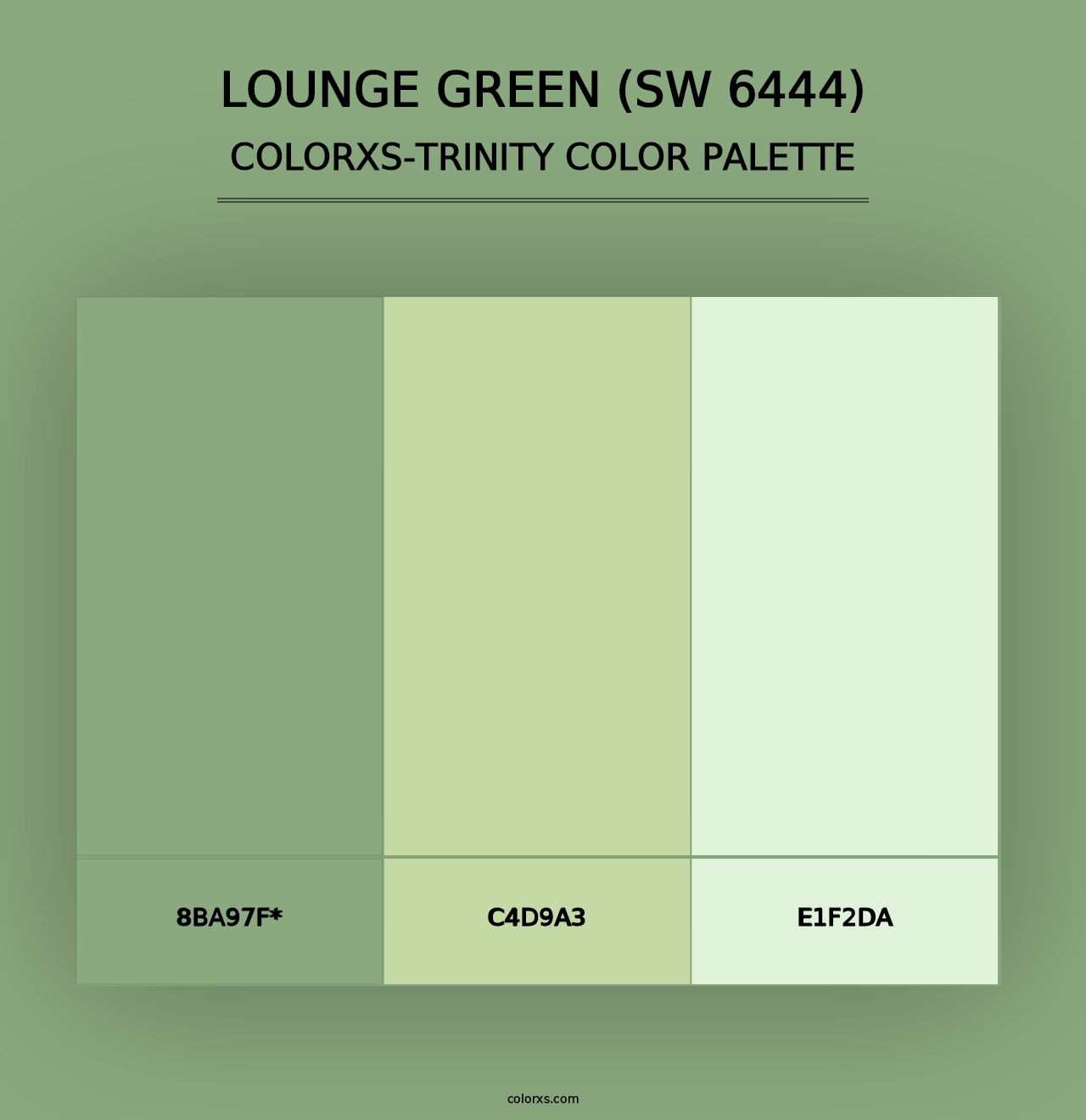 Lounge Green (SW 6444) - Colorxs Trinity Palette