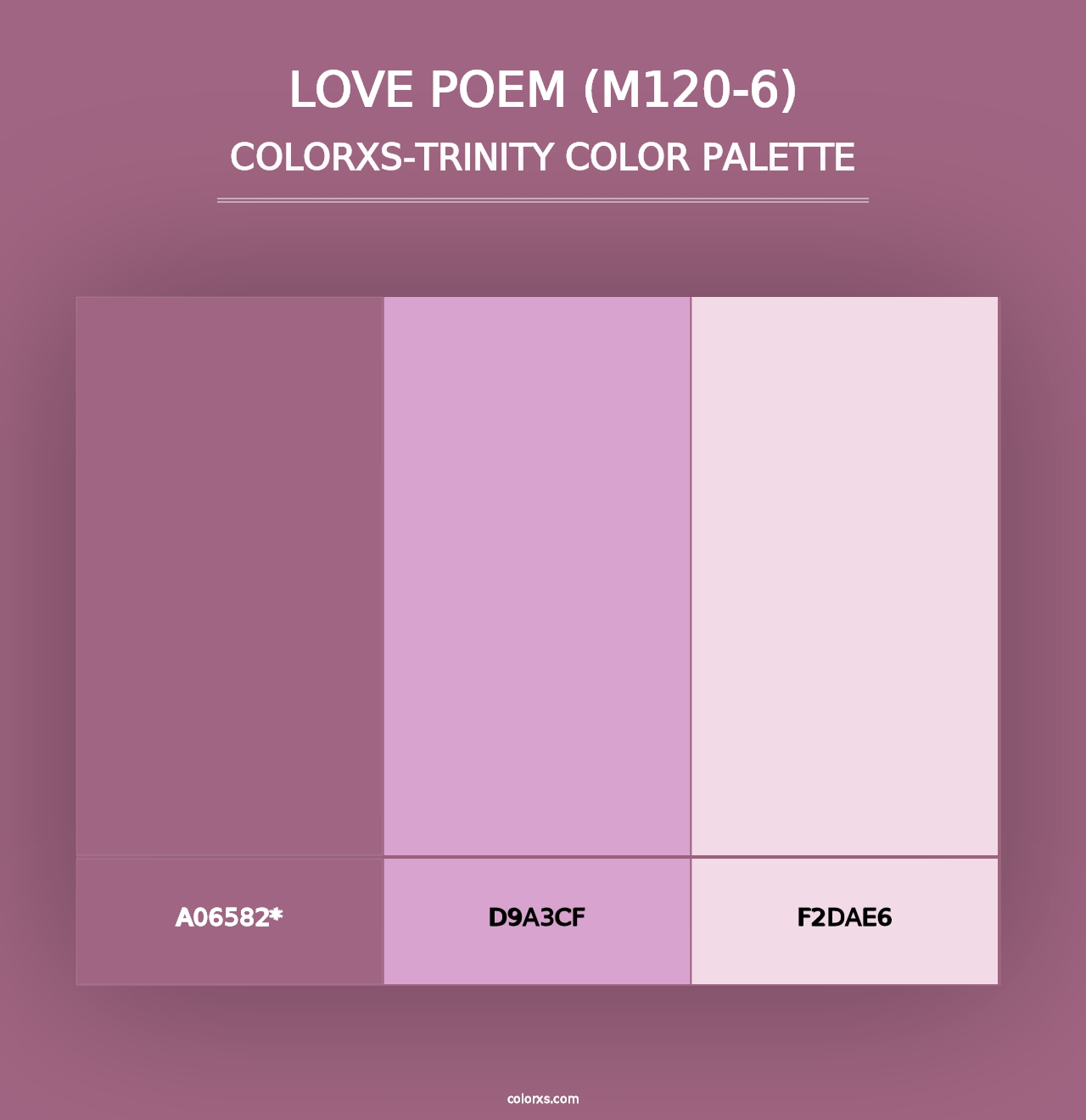 Love Poem (M120-6) - Colorxs Trinity Palette