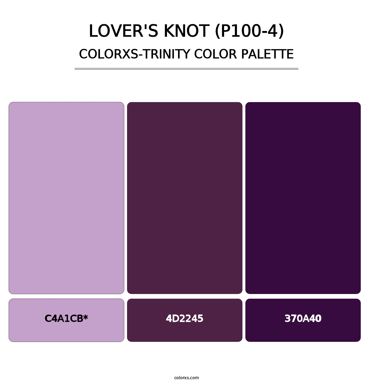 Lover'S Knot (P100-4) - Colorxs Trinity Palette