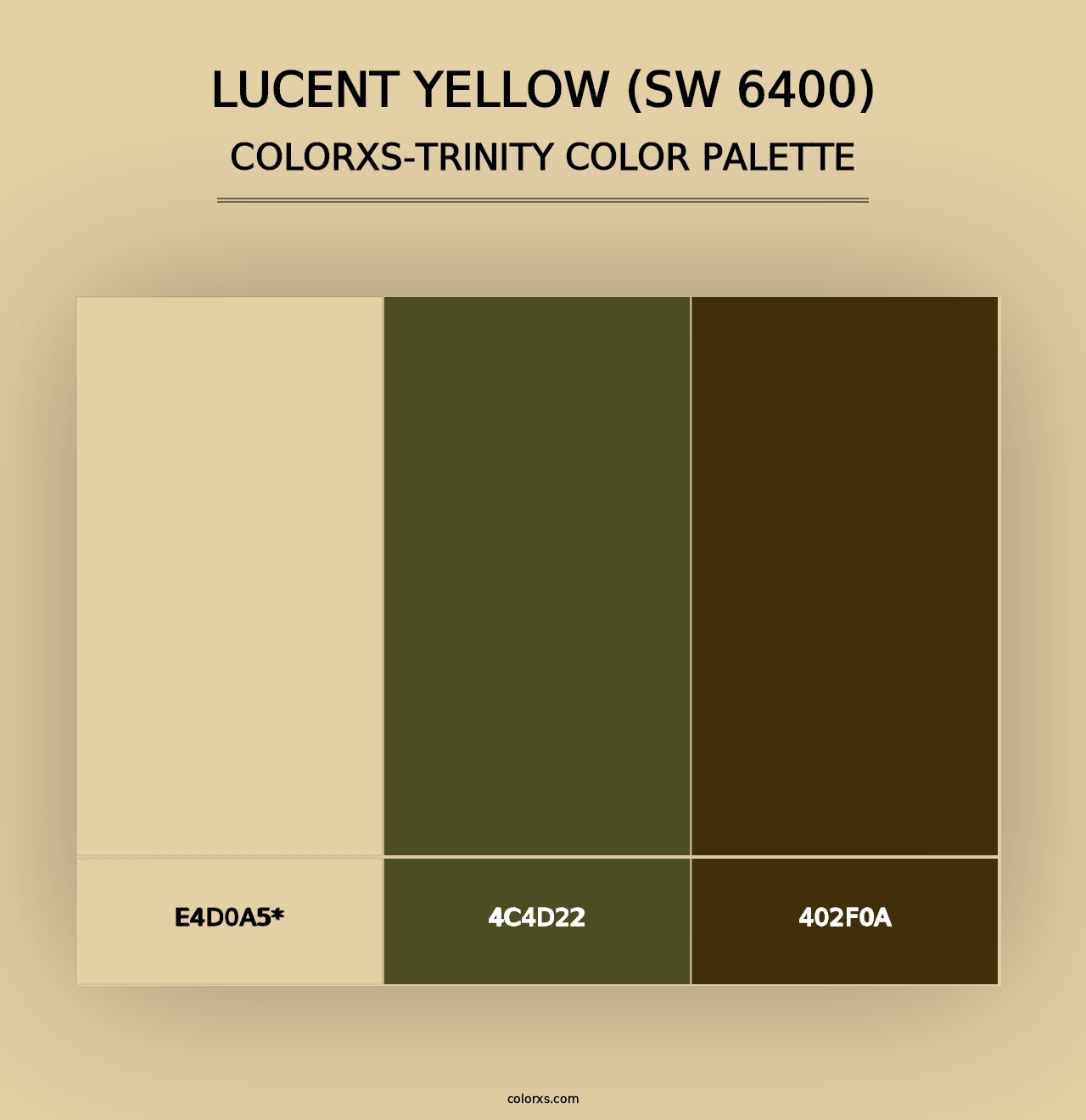 Lucent Yellow (SW 6400) - Colorxs Trinity Palette