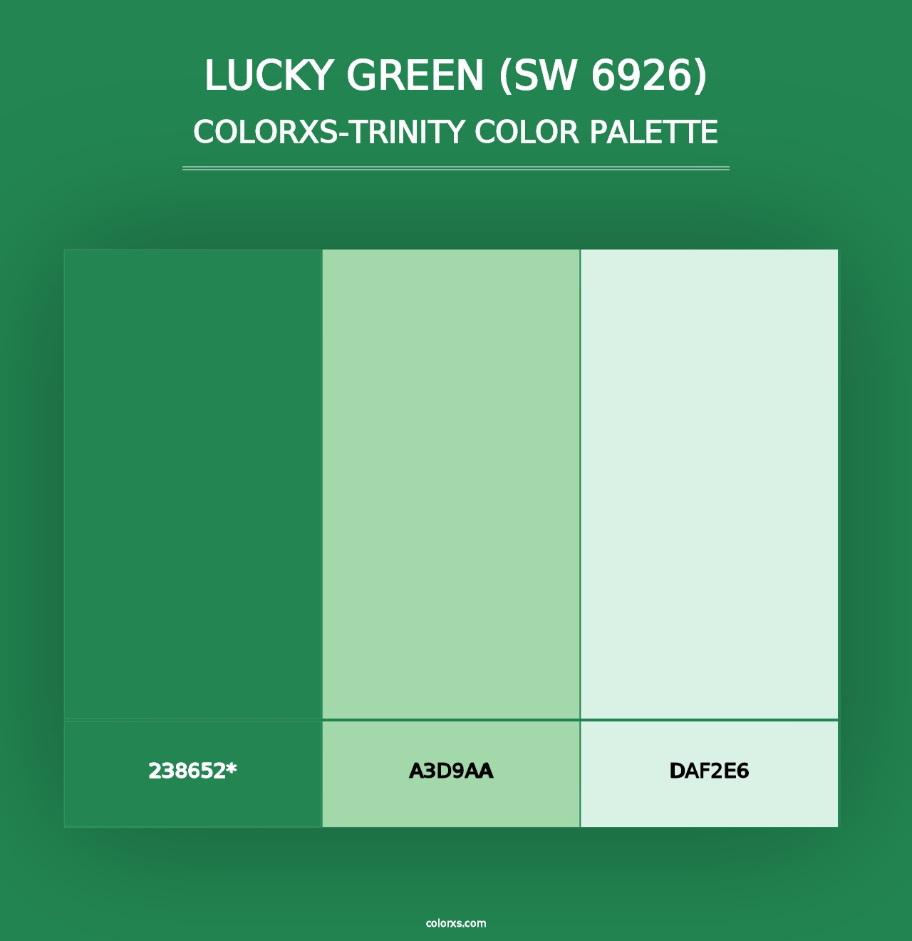 Lucky Green (SW 6926) - Colorxs Trinity Palette