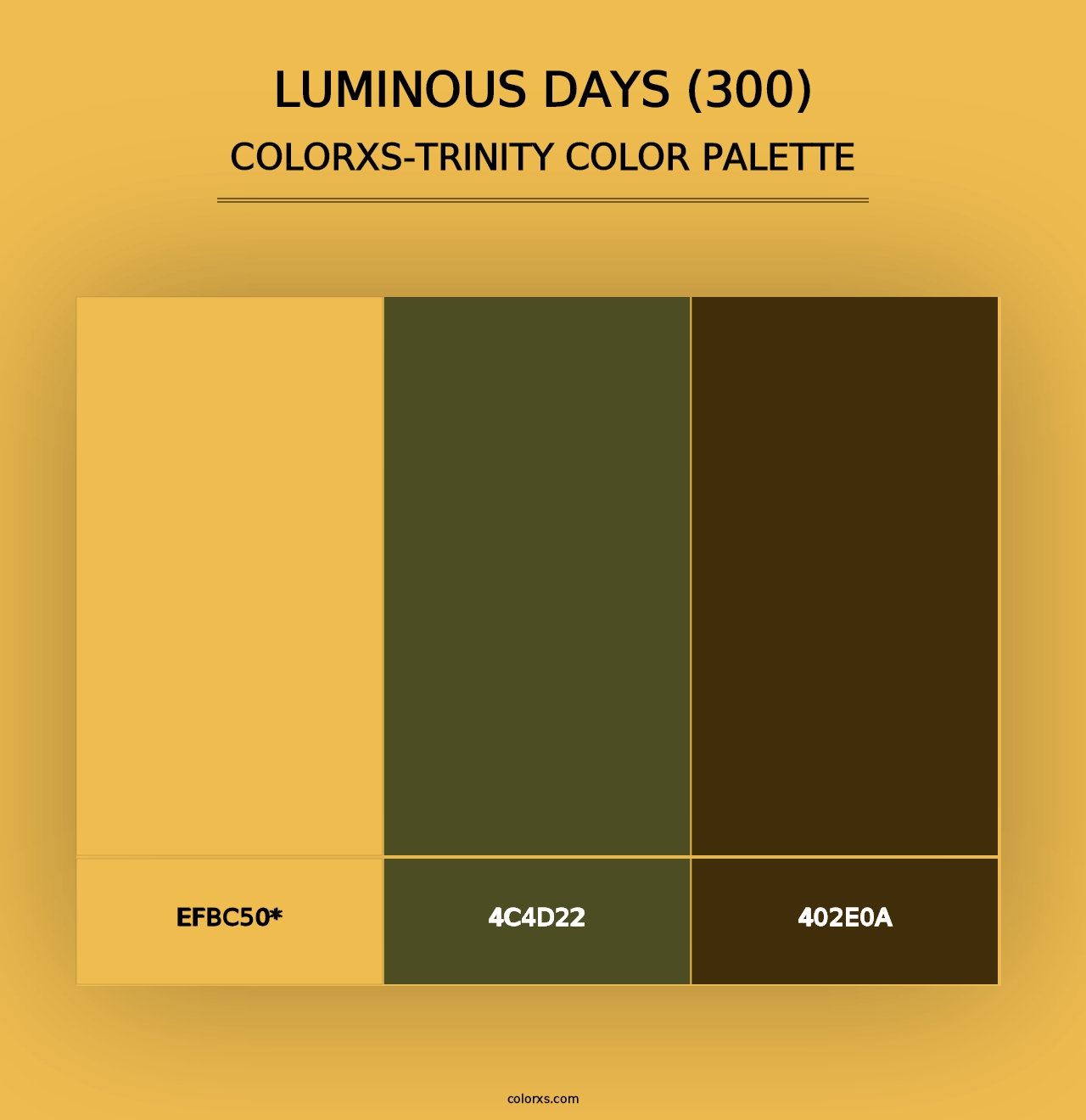 Luminous Days (300) - Colorxs Trinity Palette