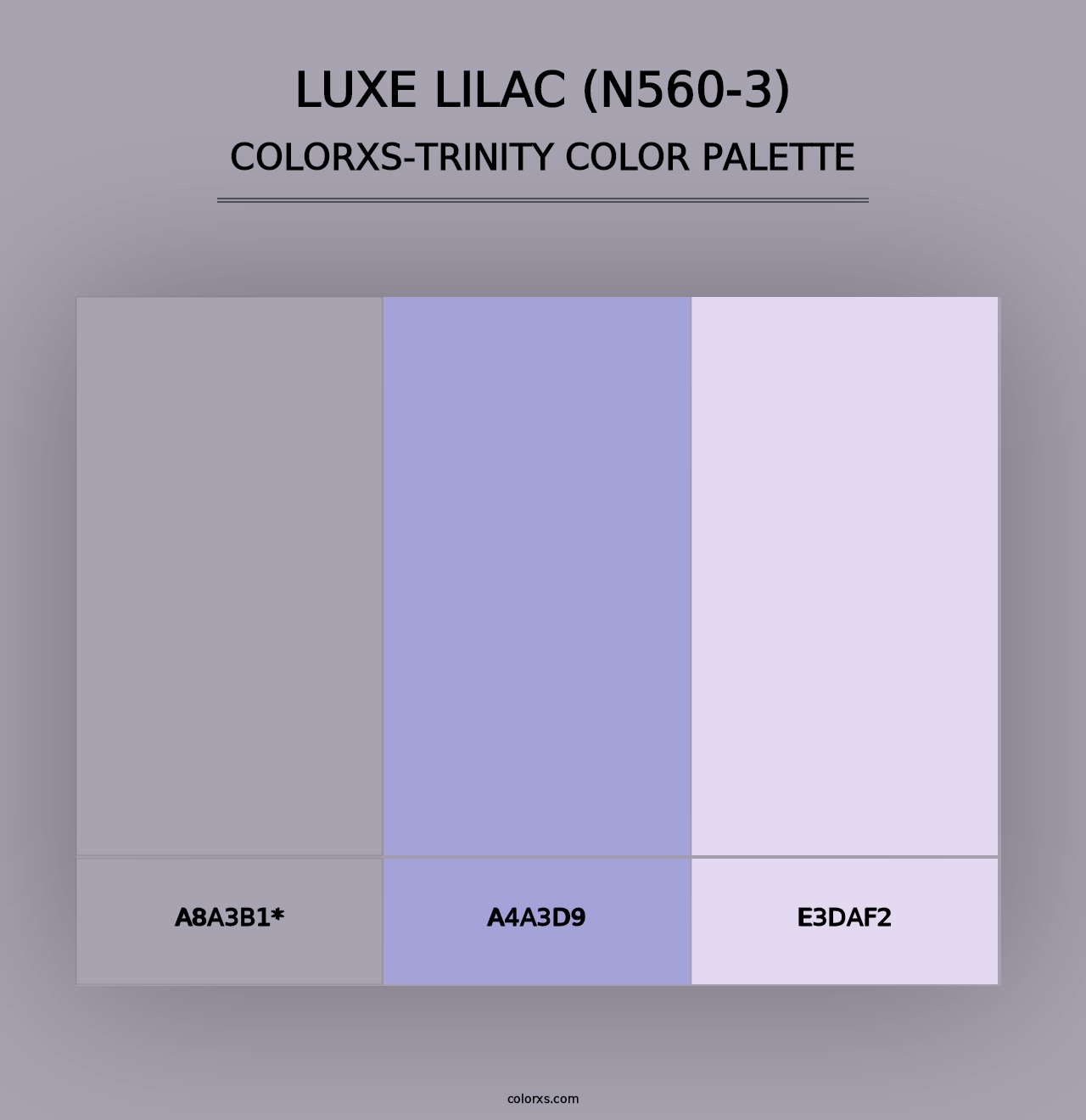 Luxe Lilac (N560-3) - Colorxs Trinity Palette