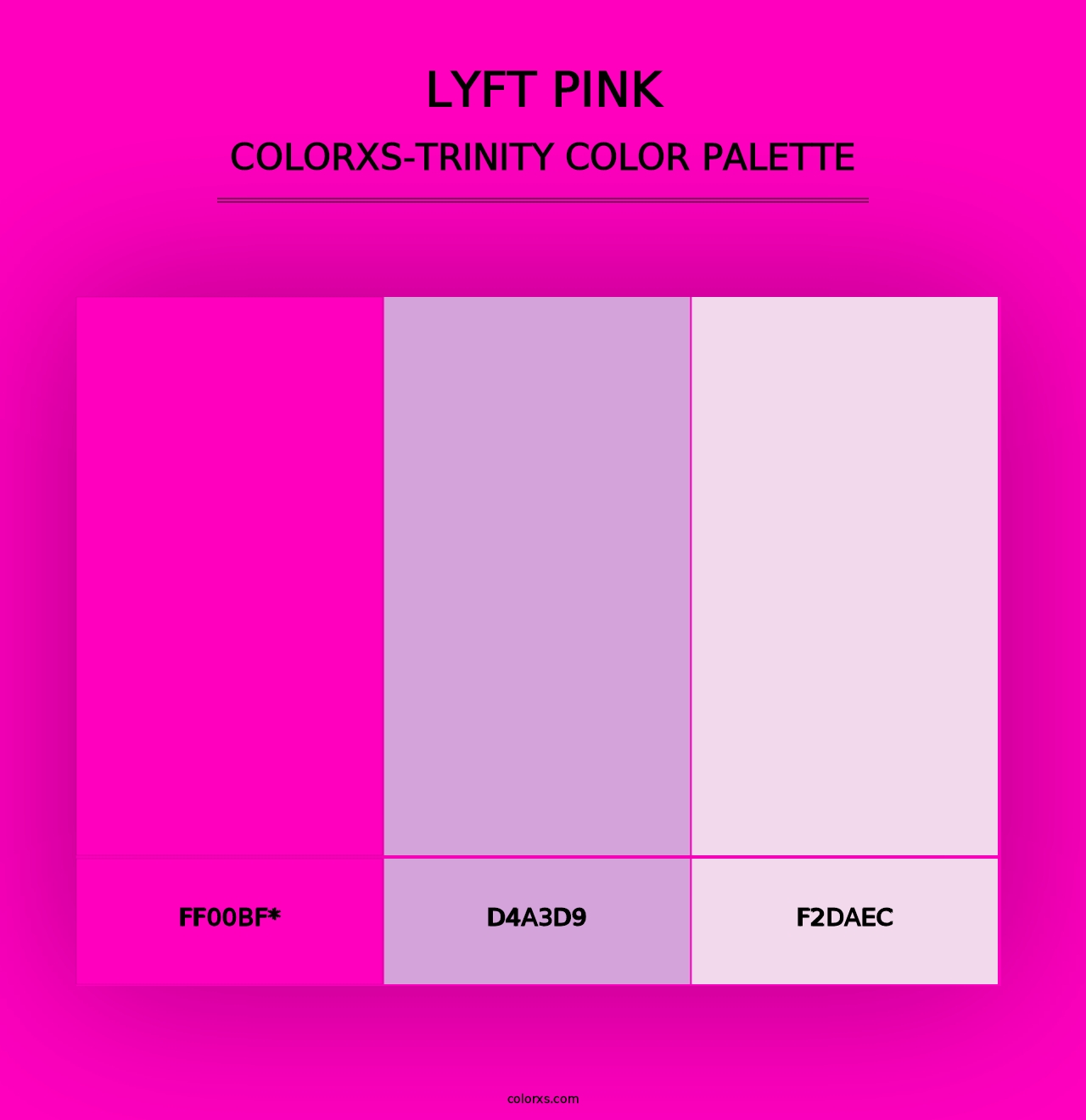 Lyft Pink - Colorxs Trinity Palette