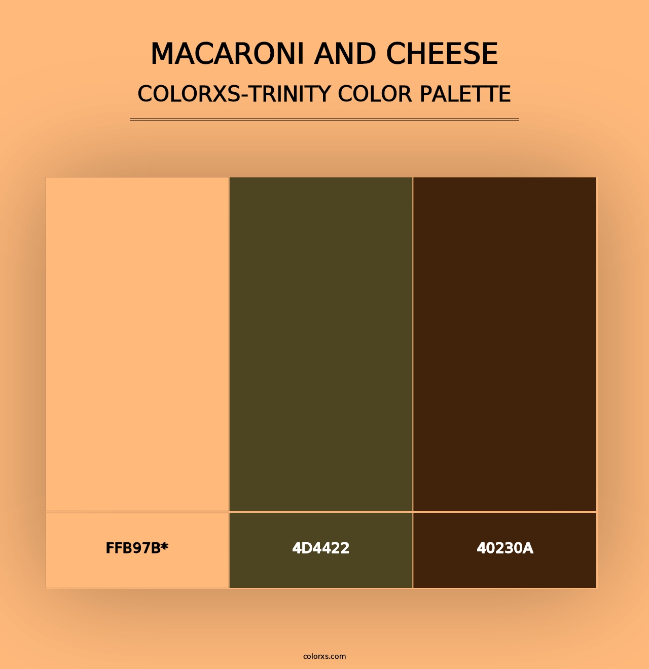 Macaroni and Cheese - Colorxs Trinity Palette