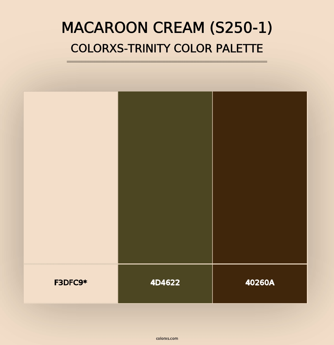 Macaroon Cream (S250-1) - Colorxs Trinity Palette