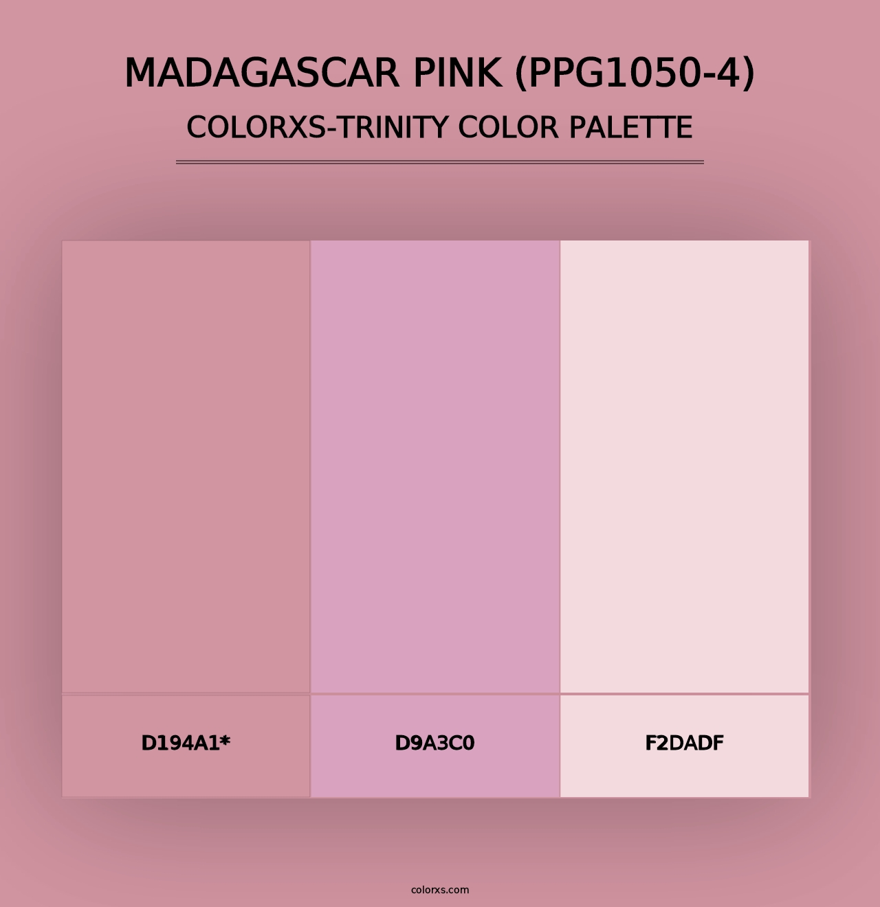 Madagascar Pink (PPG1050-4) - Colorxs Trinity Palette