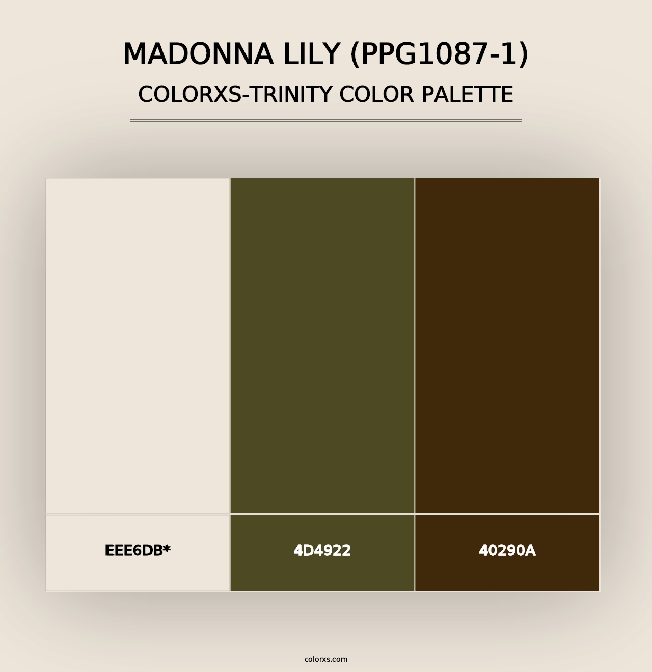 Madonna Lily (PPG1087-1) - Colorxs Trinity Palette