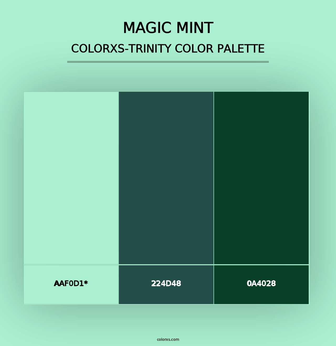 Magic Mint - Colorxs Trinity Palette