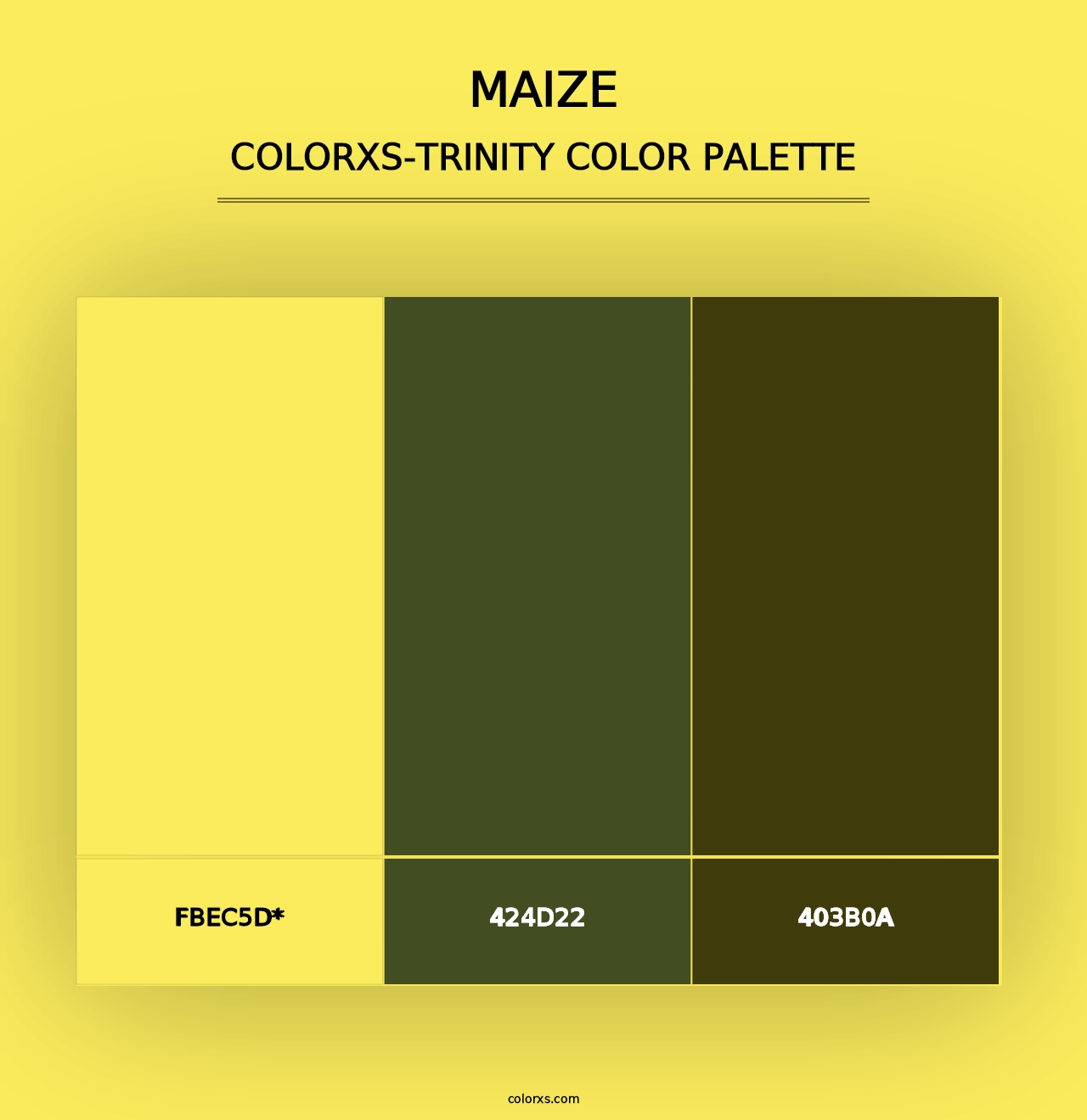 Maize - Colorxs Trinity Palette