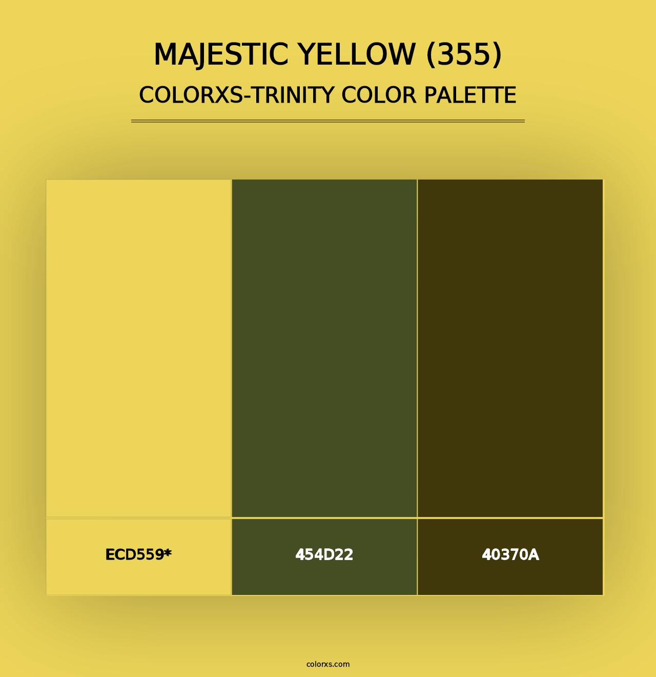 Majestic Yellow (355) - Colorxs Trinity Palette