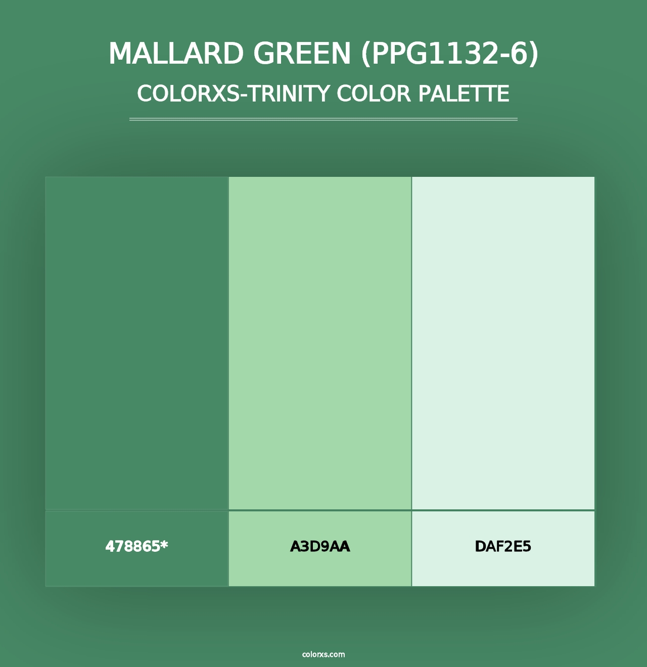 Mallard Green (PPG1132-6) - Colorxs Trinity Palette