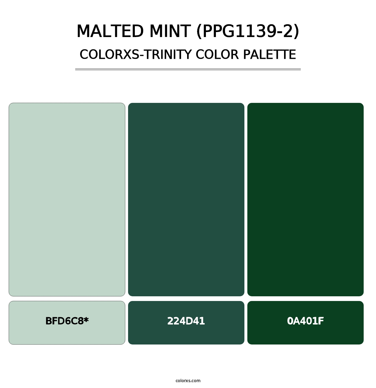 Malted Mint (PPG1139-2) - Colorxs Trinity Palette