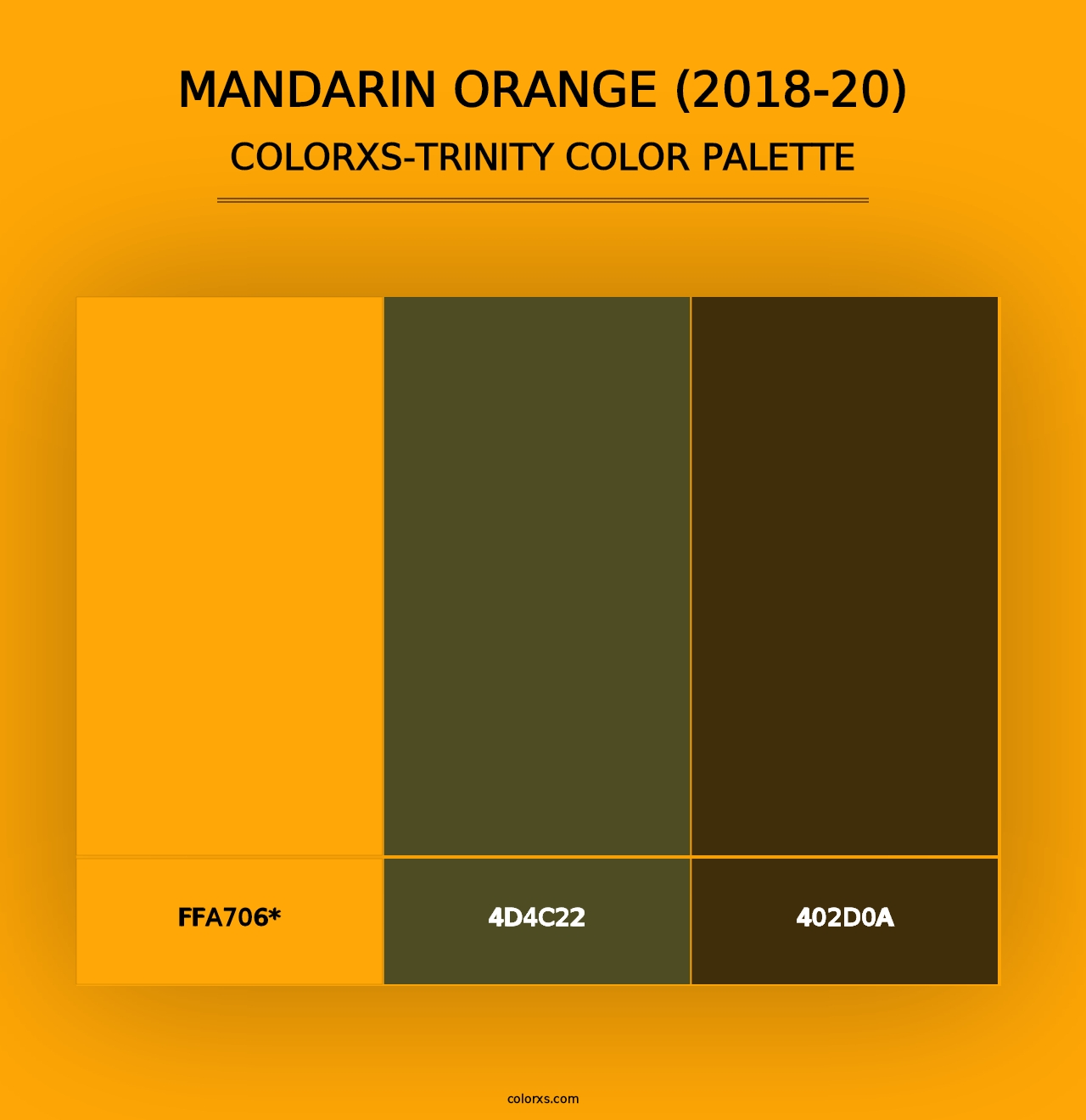 Mandarin Orange (2018-20) - Colorxs Trinity Palette