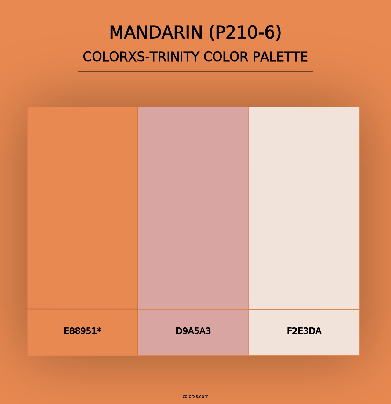 Mandarin (P210-6) - Colorxs Trinity Palette