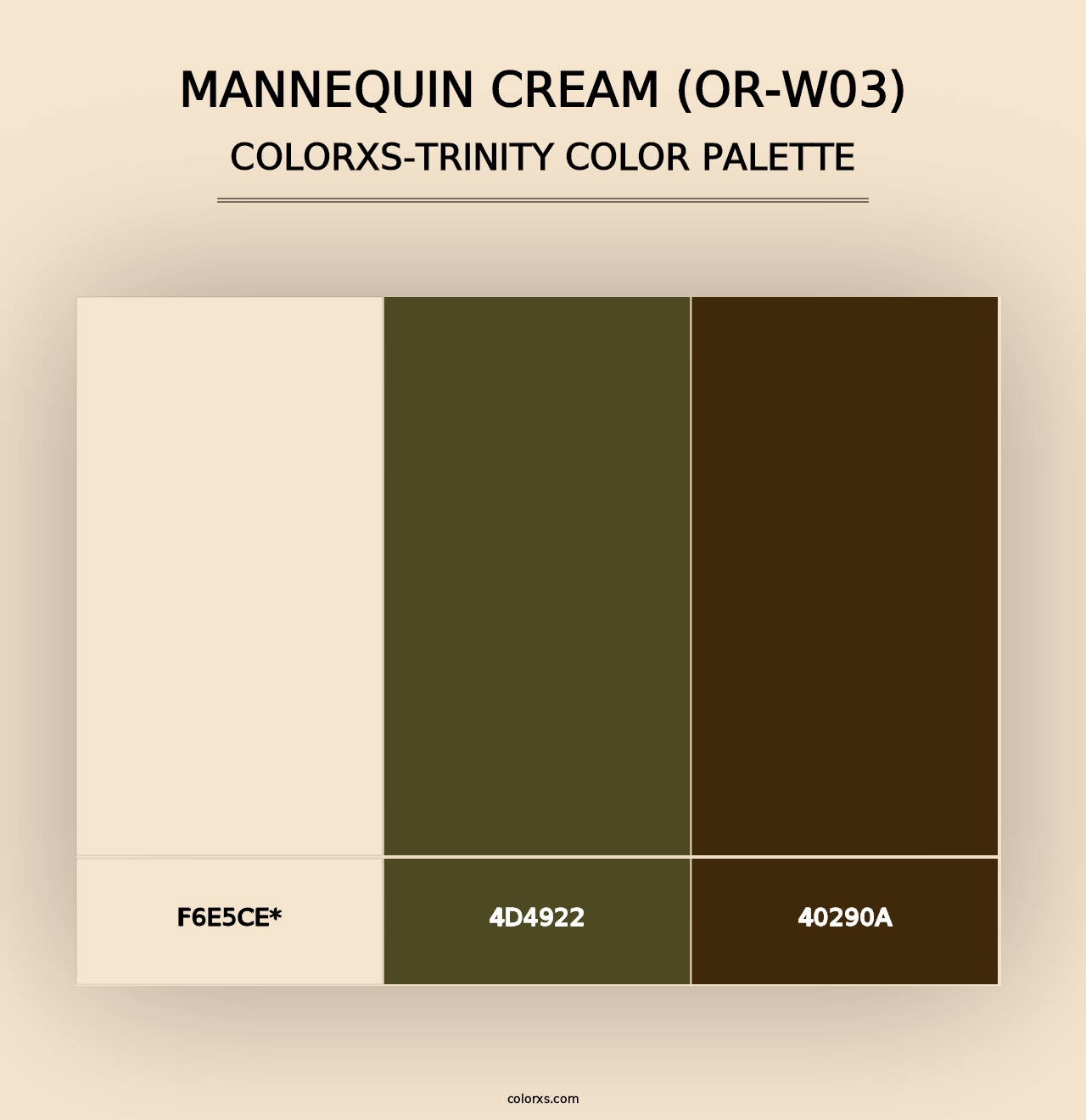 Mannequin Cream (OR-W03) - Colorxs Trinity Palette