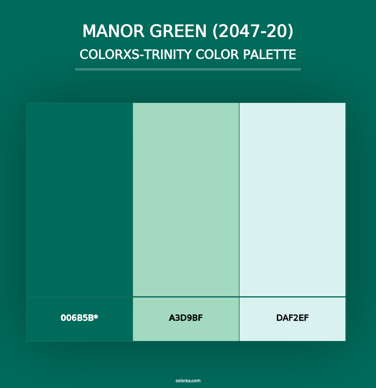 Manor Green (2047-20) - Colorxs Trinity Palette