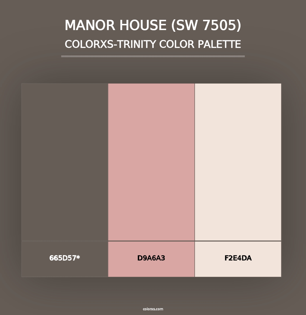 Manor House (SW 7505) - Colorxs Trinity Palette