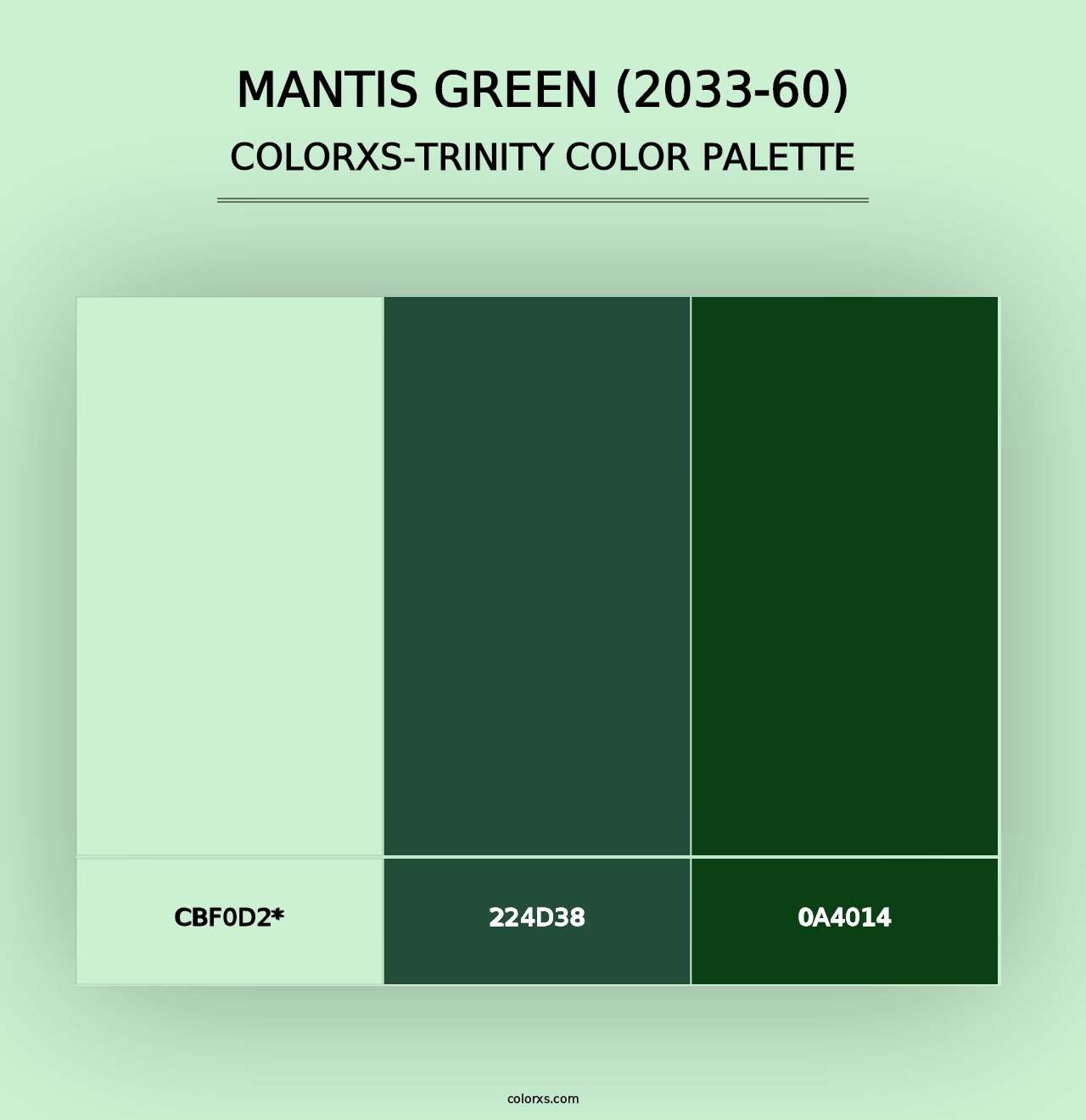 Mantis Green (2033-60) - Colorxs Trinity Palette