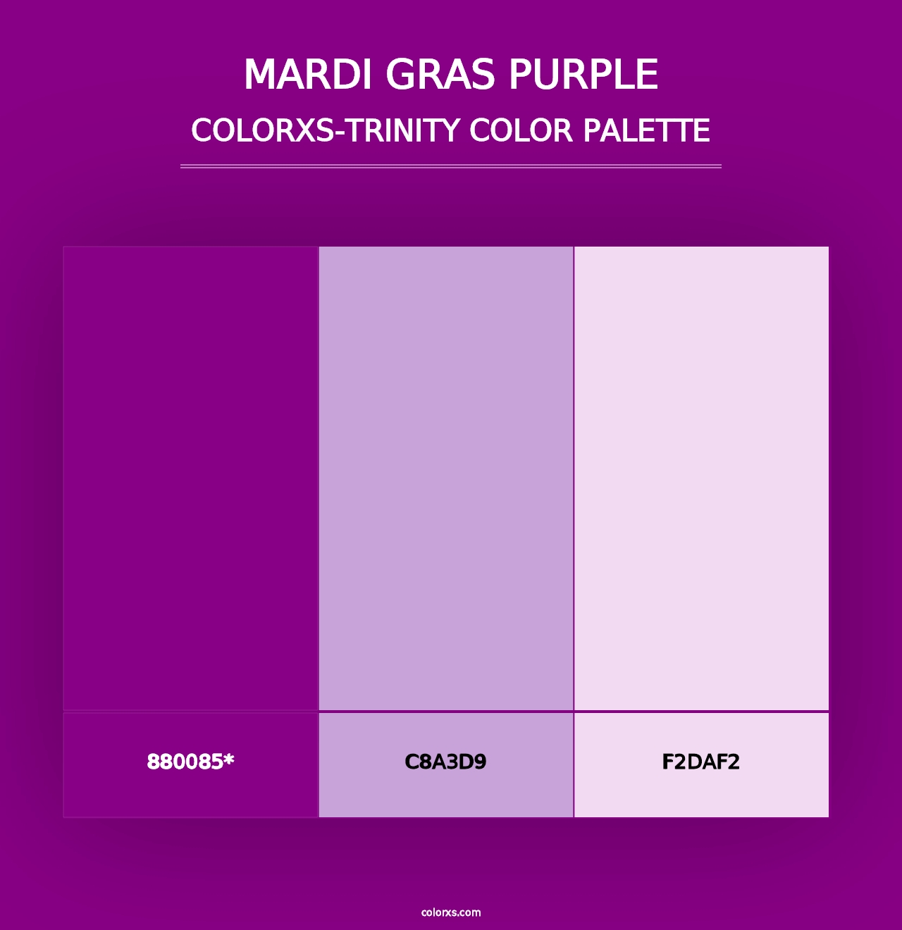 Mardi Gras Purple - Colorxs Trinity Palette