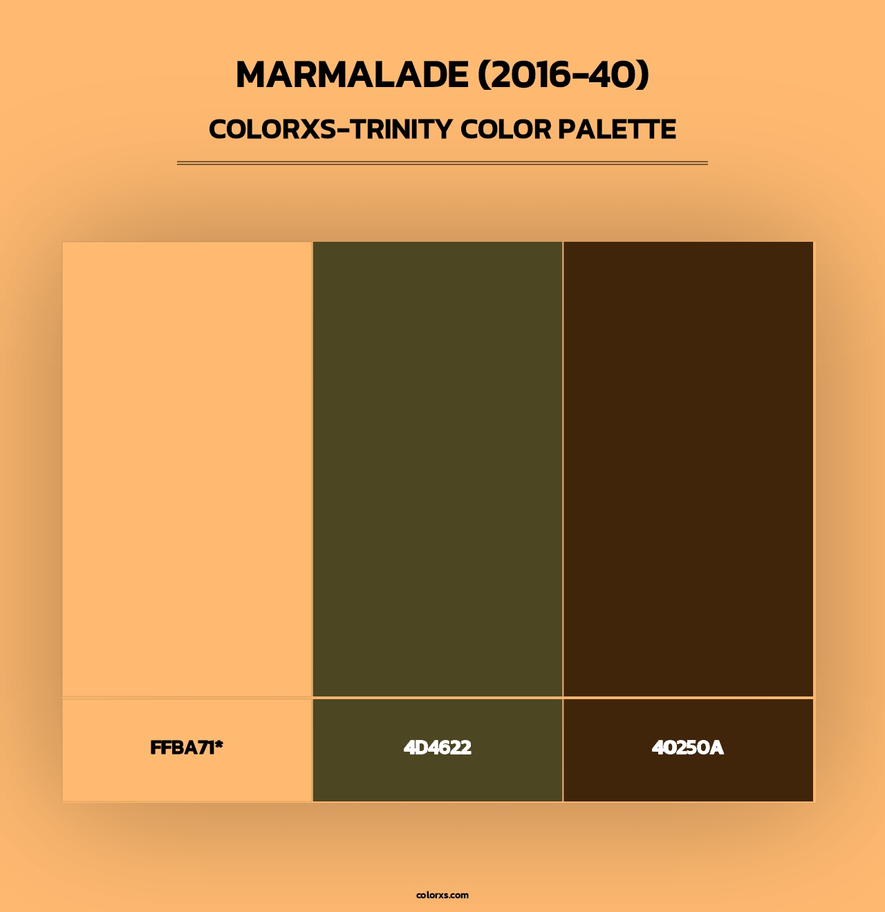 Marmalade (2016-40) - Colorxs Trinity Palette