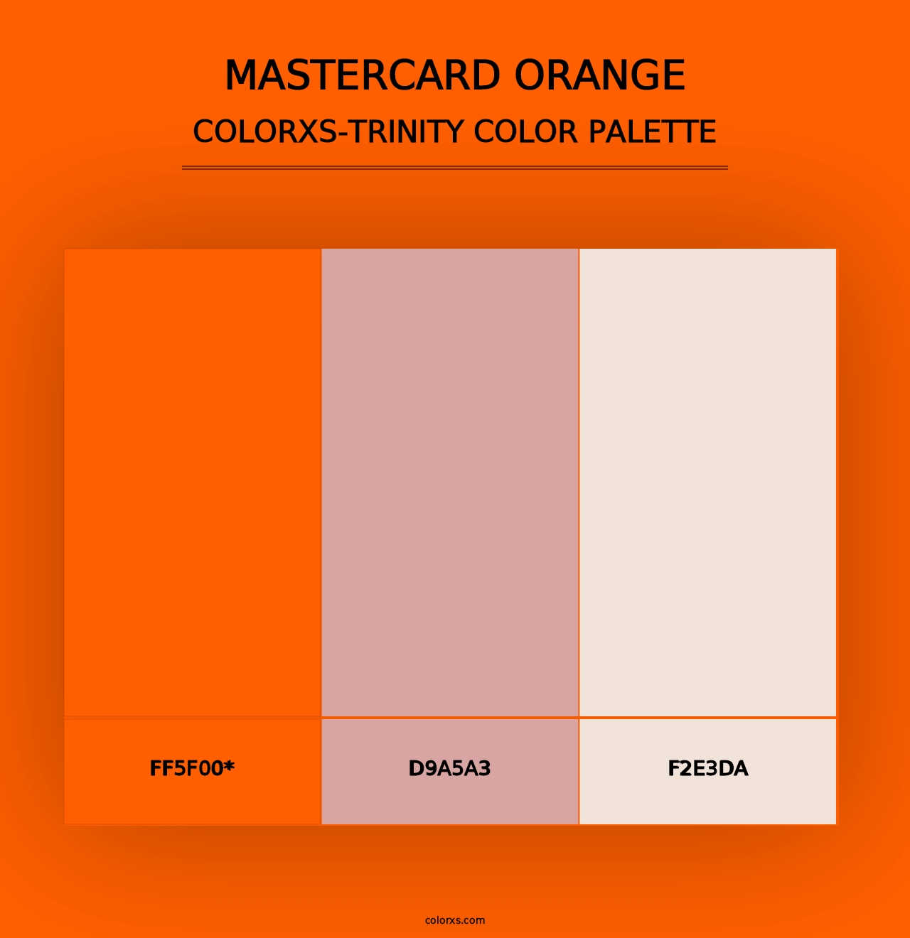 Mastercard Orange - Colorxs Trinity Palette