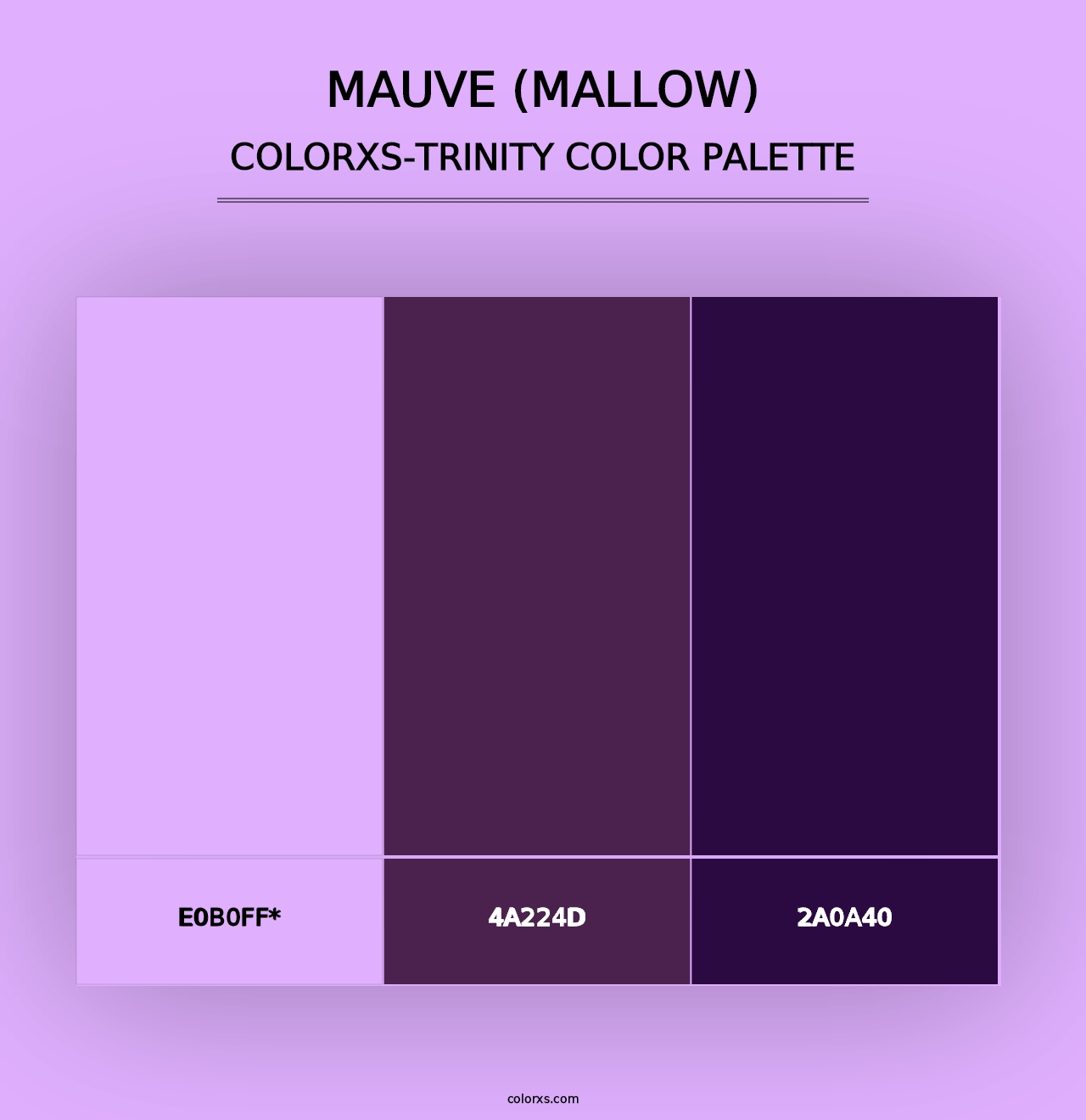 Mauve (Mallow) - Colorxs Trinity Palette