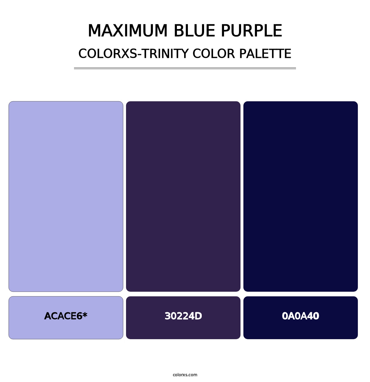 Maximum Blue Purple - Colorxs Trinity Palette