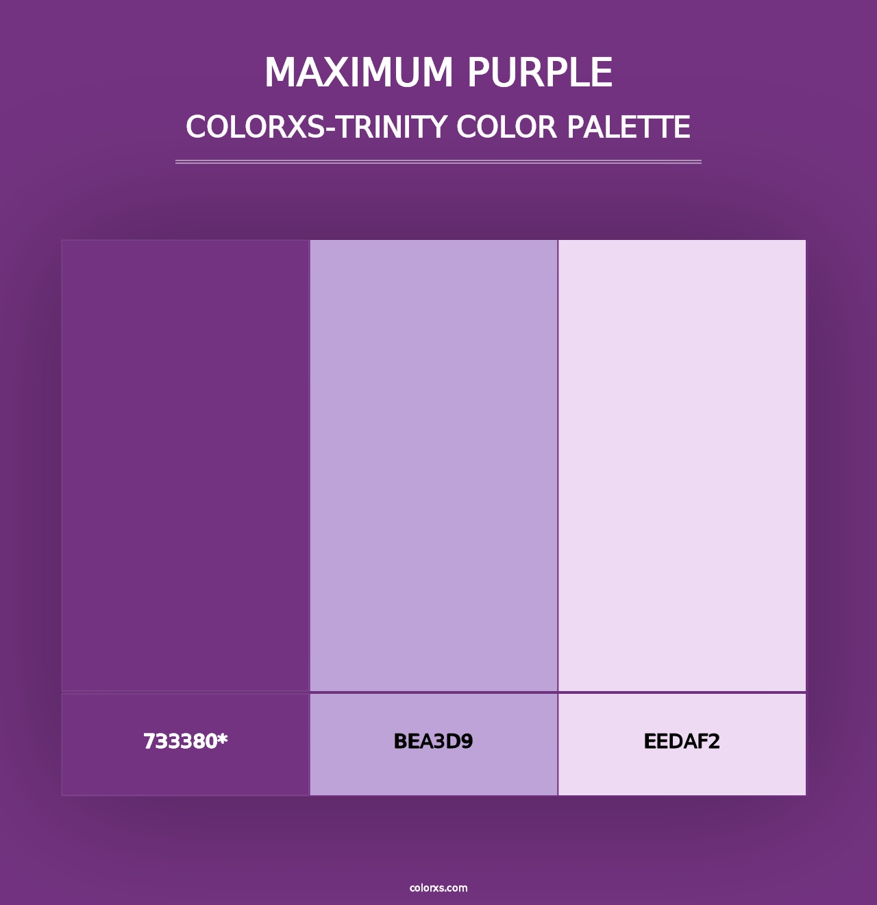 Maximum Purple - Colorxs Trinity Palette