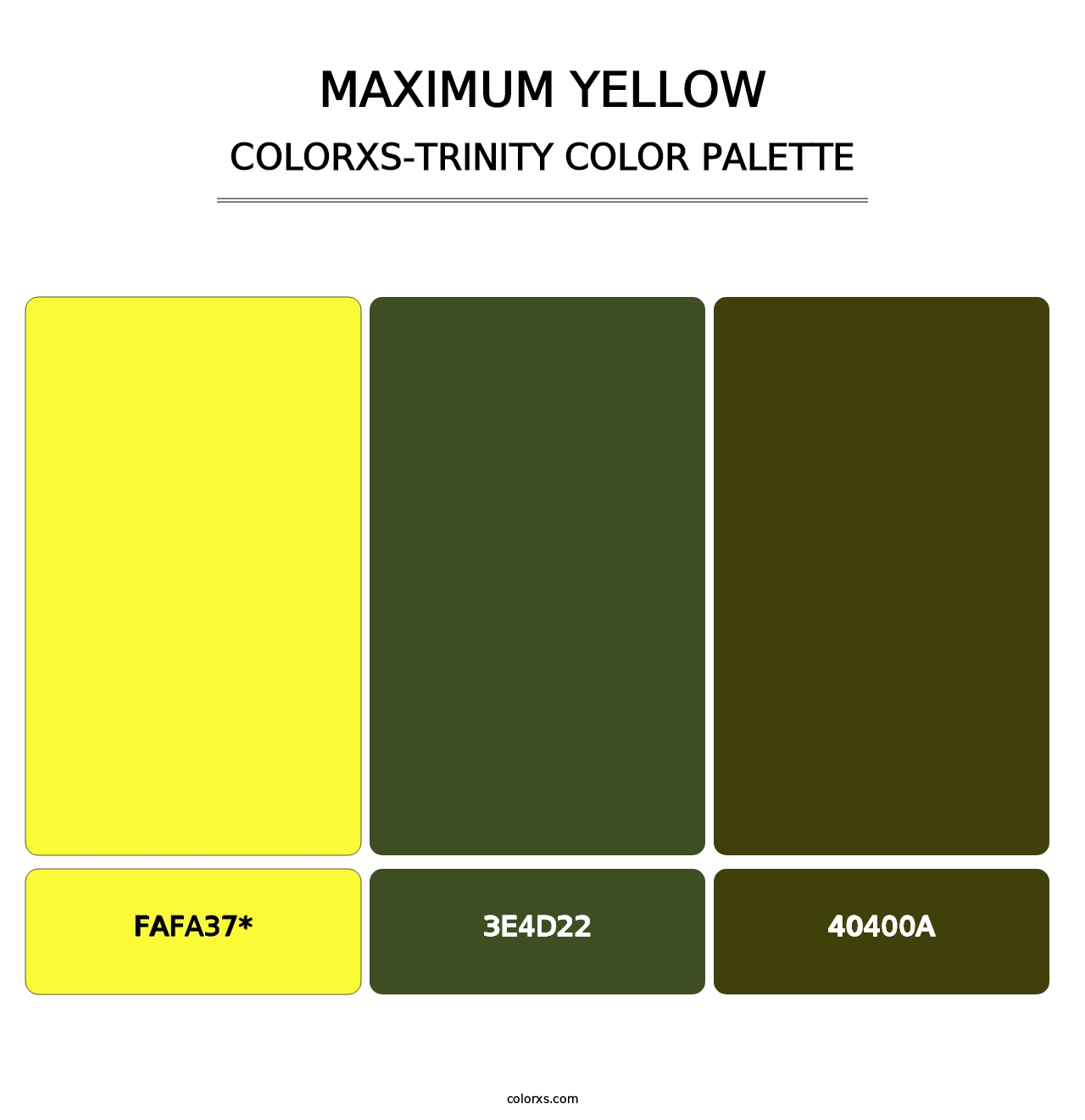 Maximum Yellow - Colorxs Trinity Palette