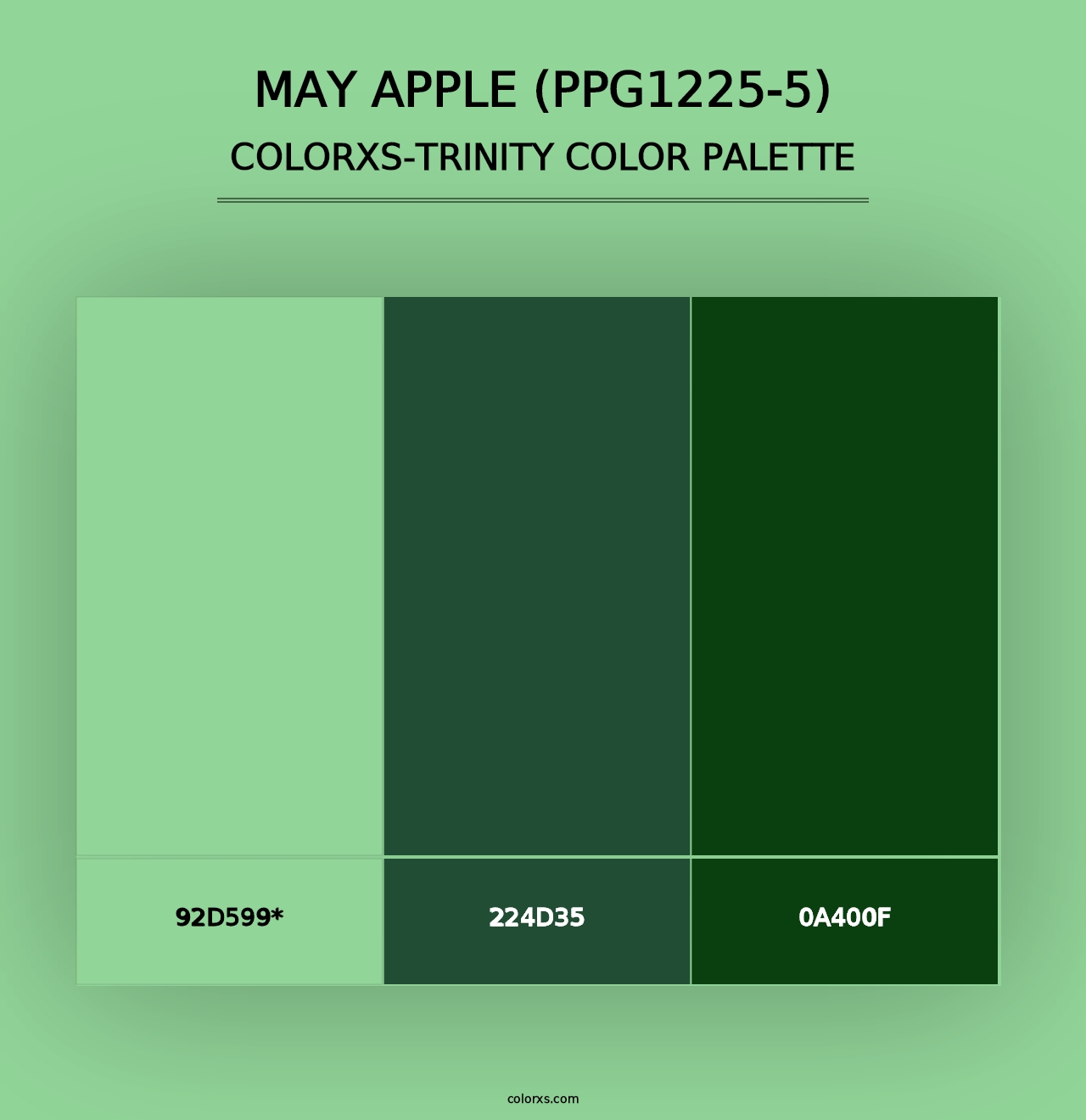 May Apple (PPG1225-5) - Colorxs Trinity Palette