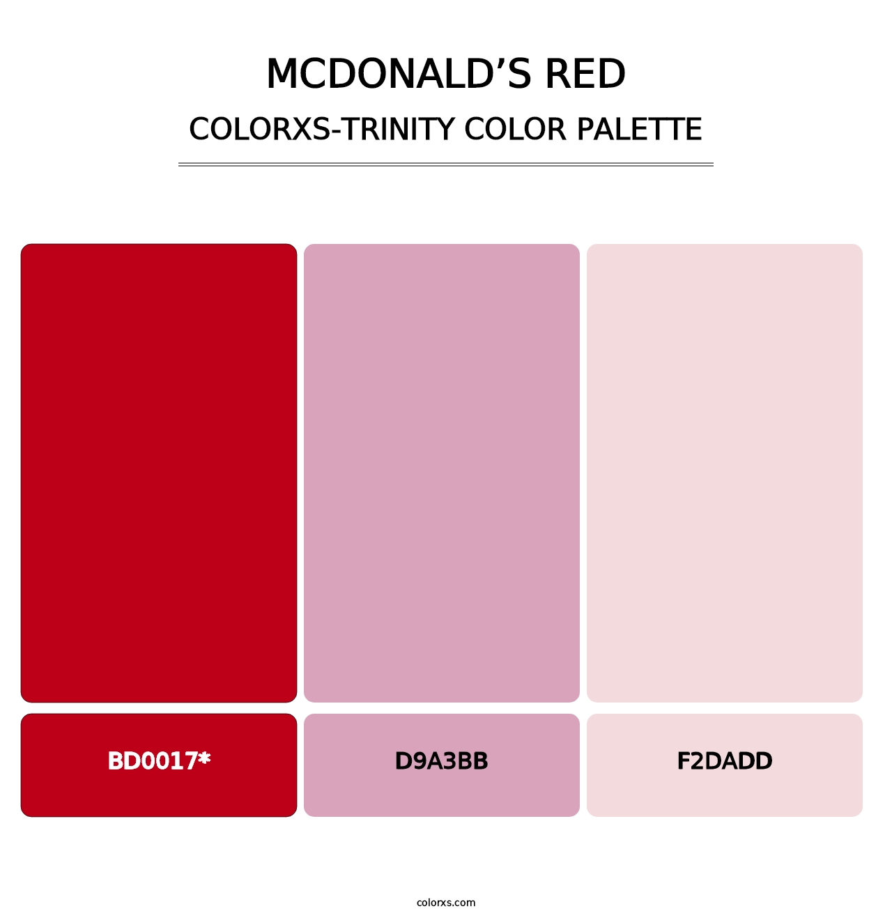 McDonald’s Red - Colorxs Trinity Palette
