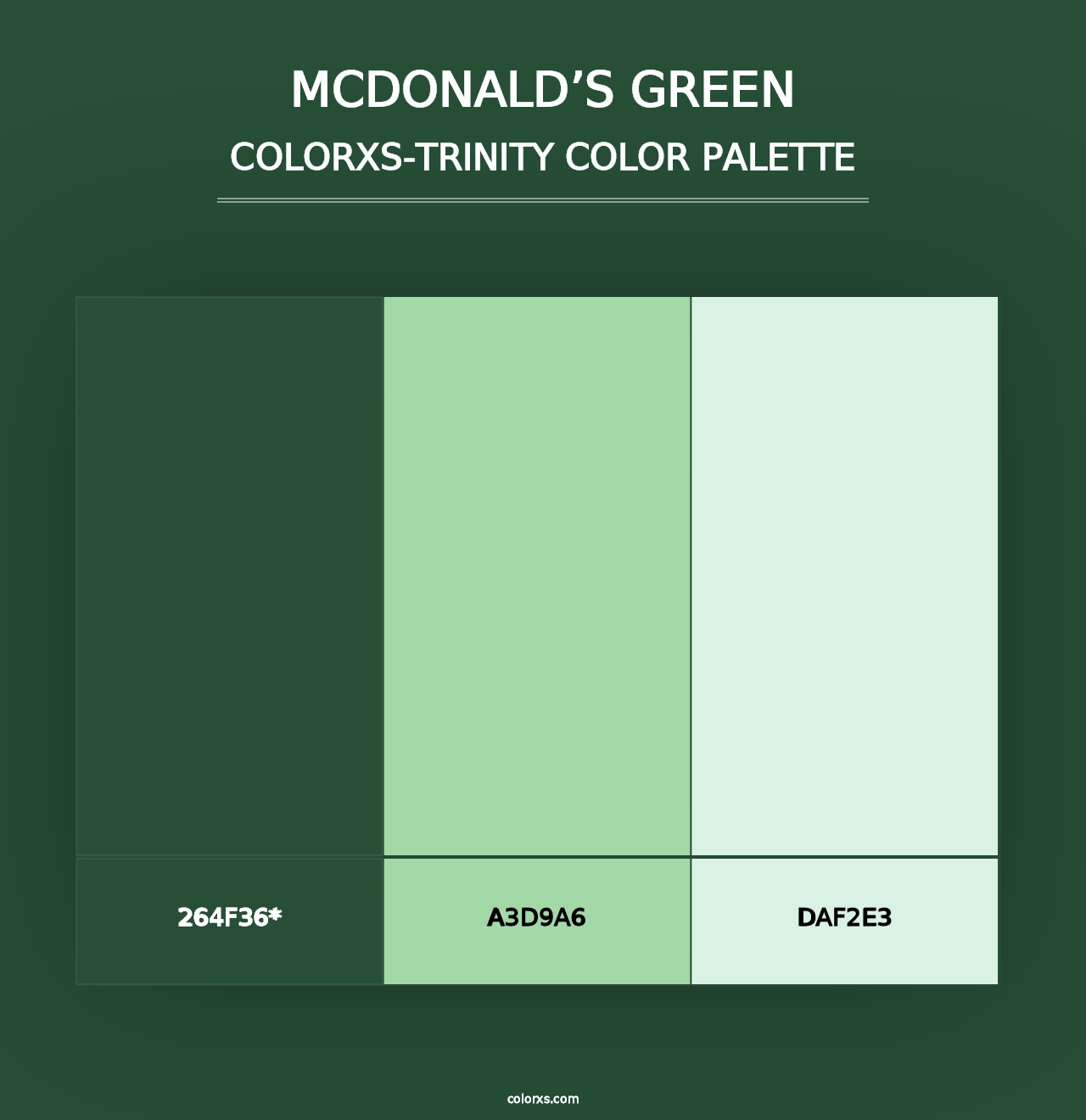 McDonald’s Green - Colorxs Trinity Palette