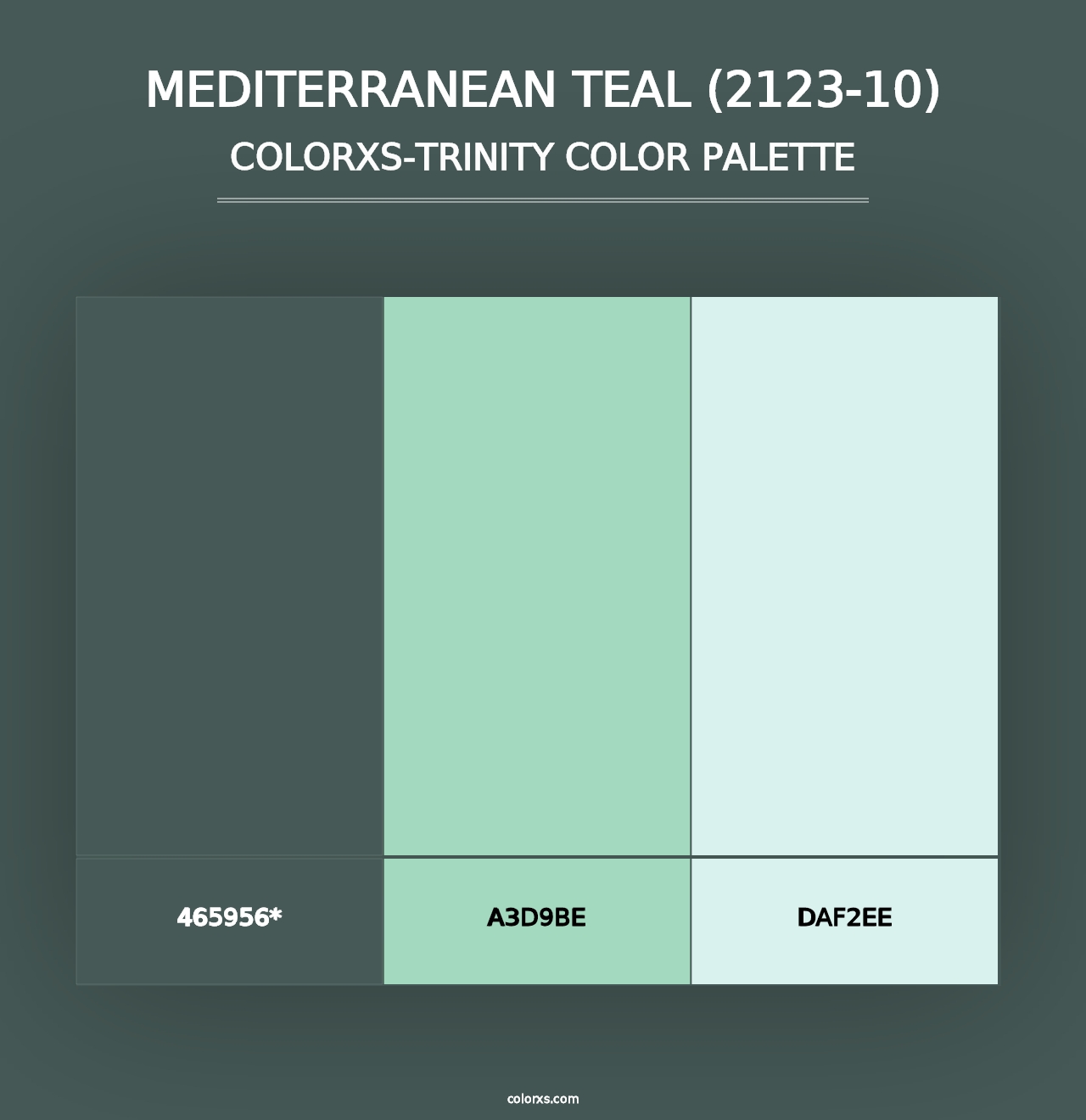 Mediterranean Teal (2123-10) - Colorxs Trinity Palette