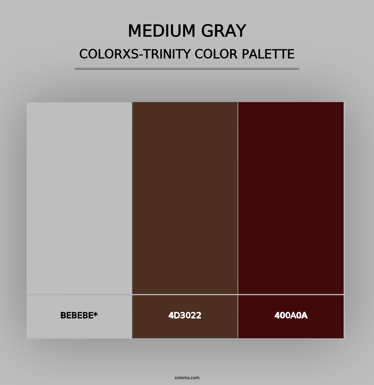 Medium Gray - Colorxs Trinity Palette