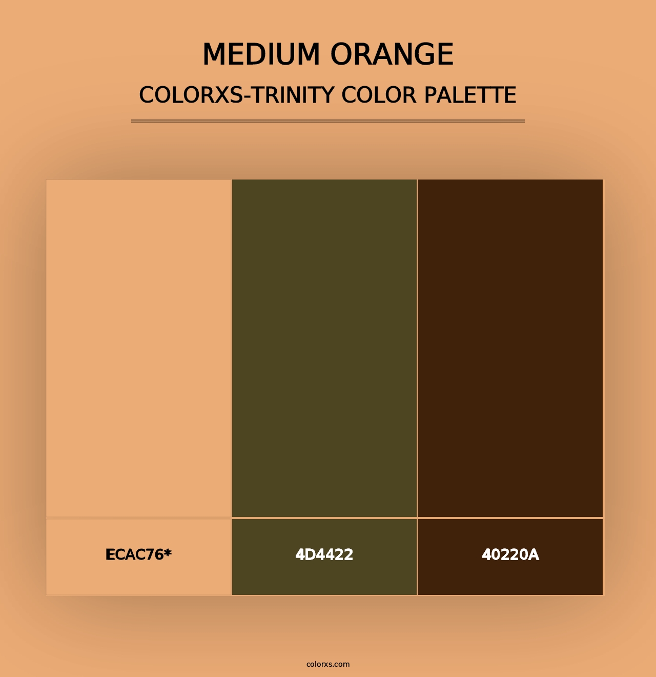 Medium Orange - Colorxs Trinity Palette