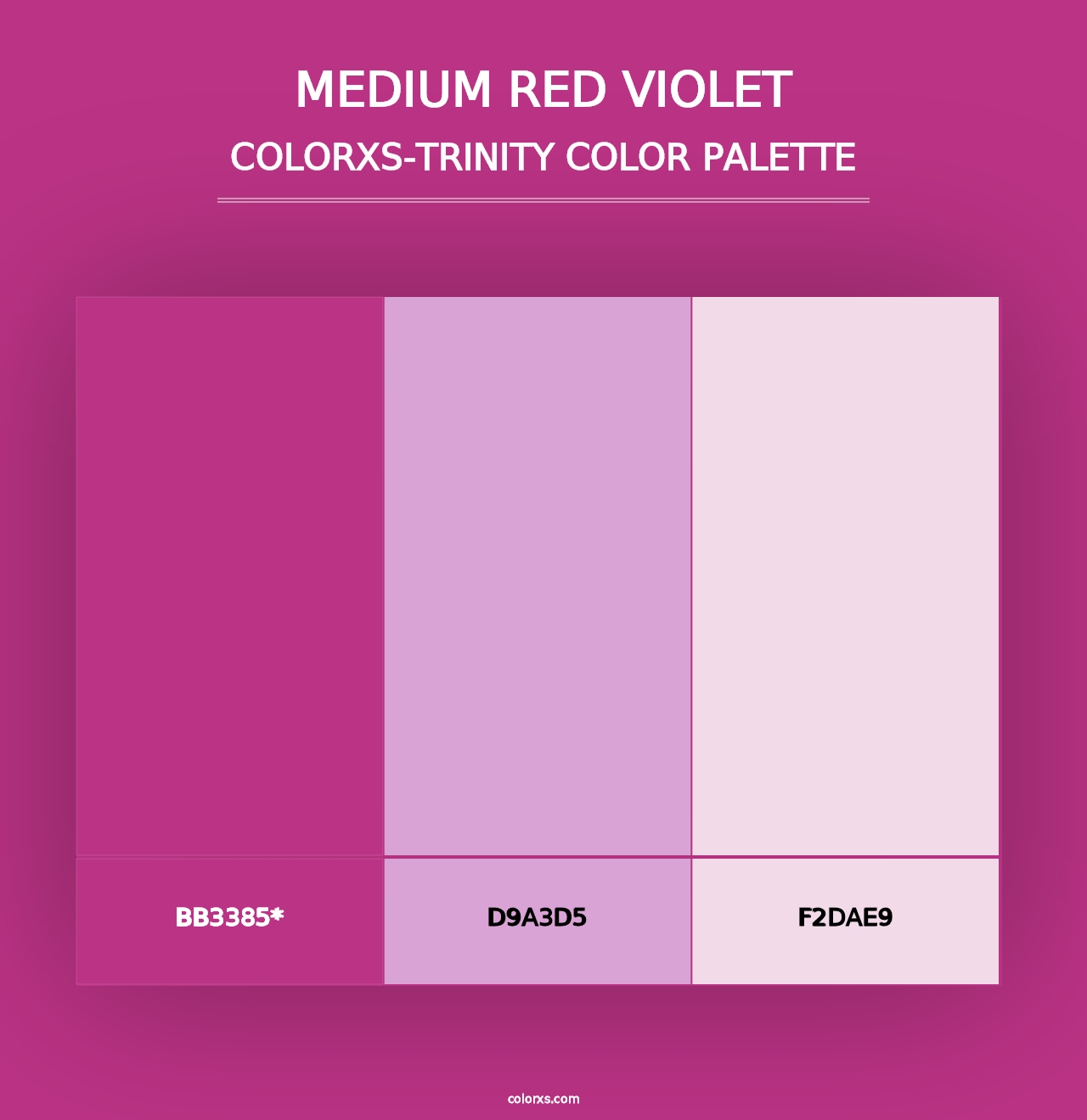 Medium Red Violet - Colorxs Trinity Palette